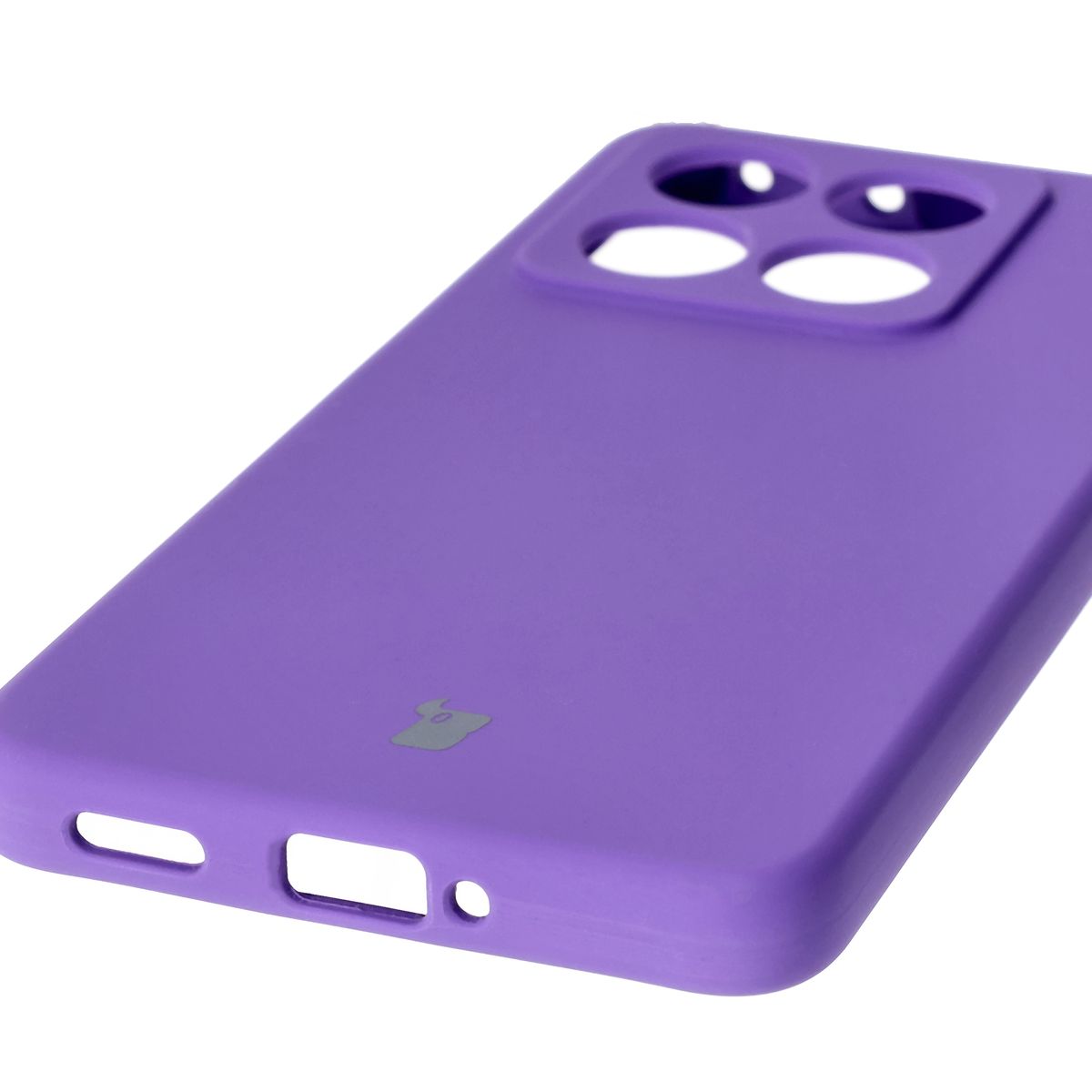 Zbliżenie na precyzyjne wycięcia i możliwość ładowania indukcyjnego w etui Bizon Soft Case
