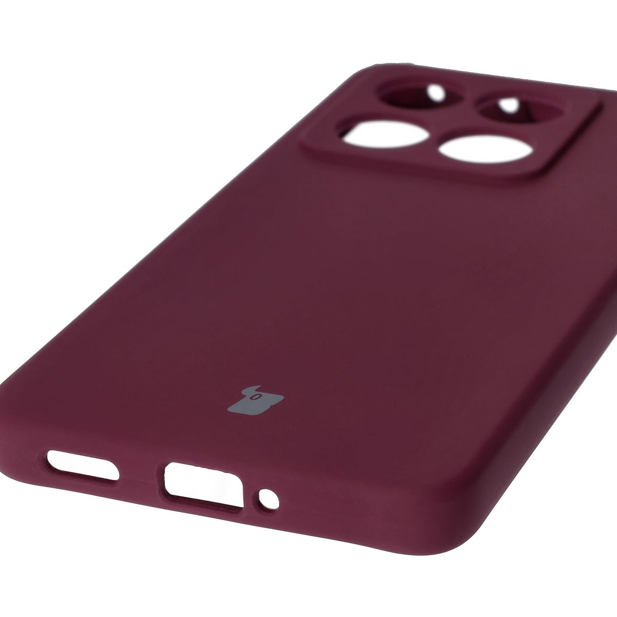 Zbliżenie na precyzyjne wycięcia i możliwość ładowania indukcyjnego w etui Bizon Soft Case