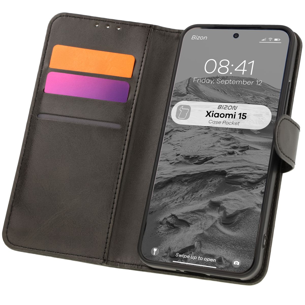 Etui z klapką Bizon Case Pocket do Xiaomi 15