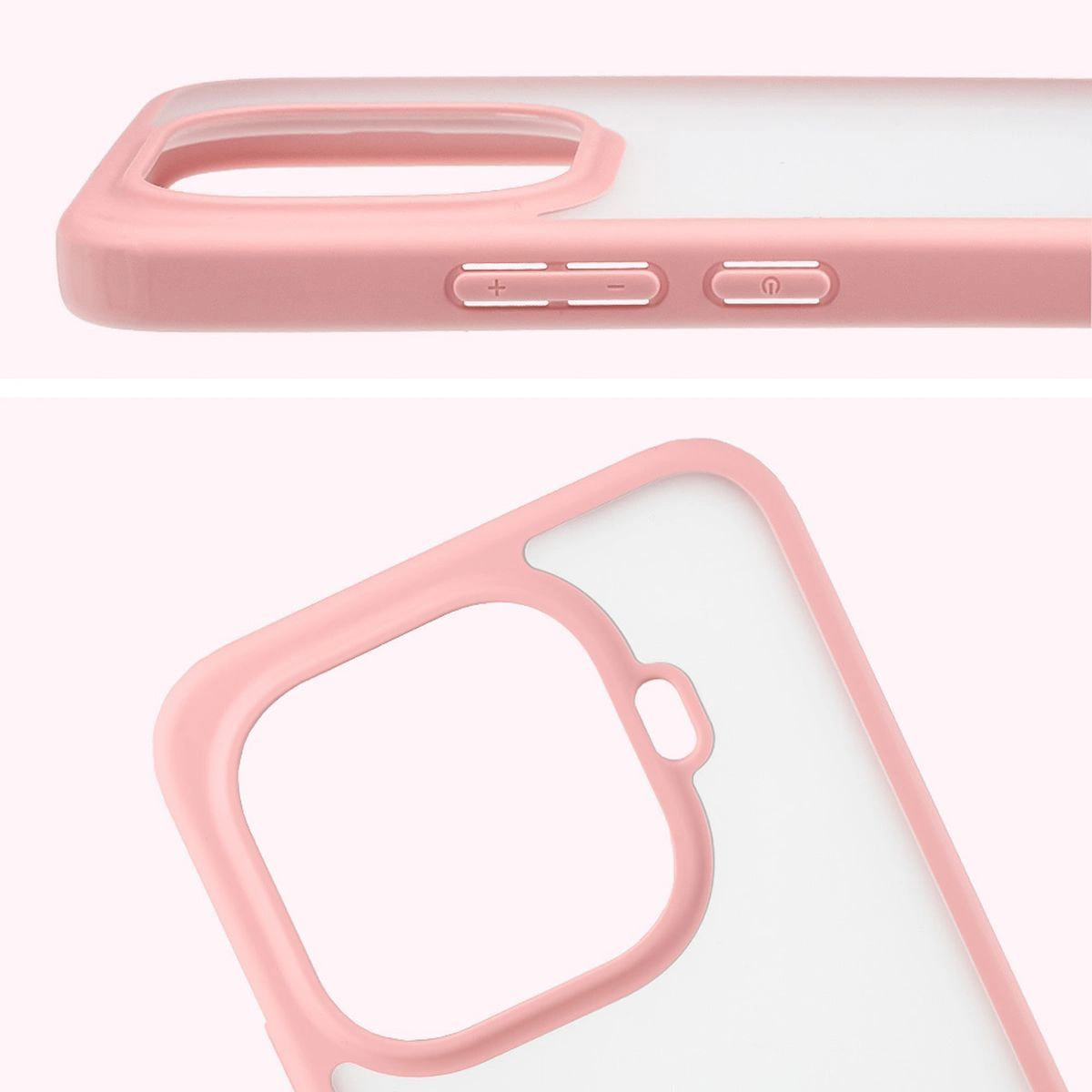 Pełne wycięcie i podwyższone krawędzie aparatu w etui Bizon Case Angelo do Xiaomi 15T Pro