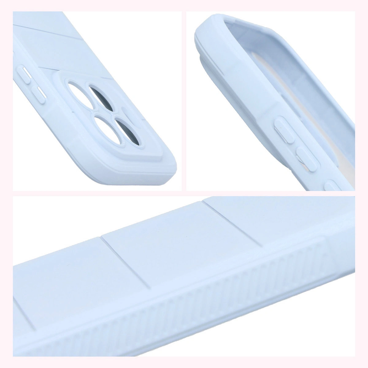 Teksturowane boki i podwyższone krawędzie ekranu i aparatu w etui Bizon Case Tur do Xiaomi 15T Pro