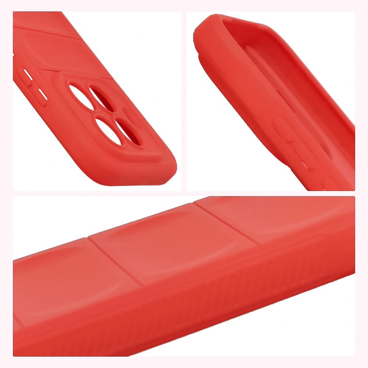 Teksturowane boki i podwyższone krawędzie ekranu i aparatu w etui Bizon Case Tur do Xiaomi 15T Pro