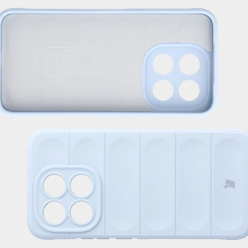 Wyściółka z mikrofibry, wyżłobienia na pleckach i wzmocnione narożniki w etui Bizon Case Tur do Xiaomi 15T