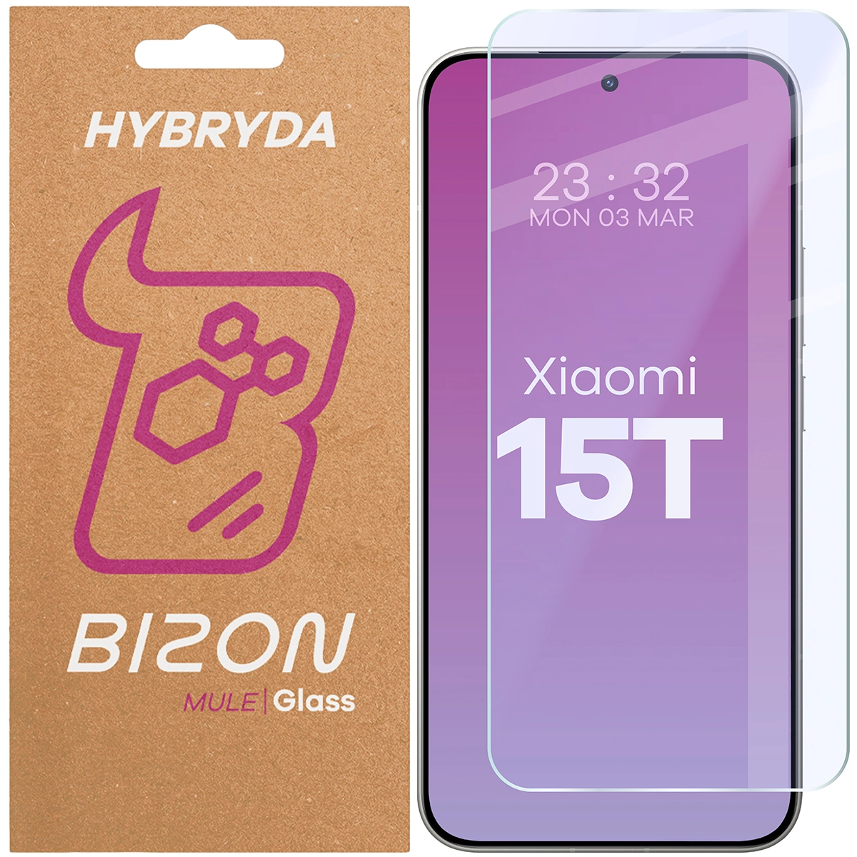 Szkło hybrydowe na ekran Bizon Glass Mule do Xiaomi 15T