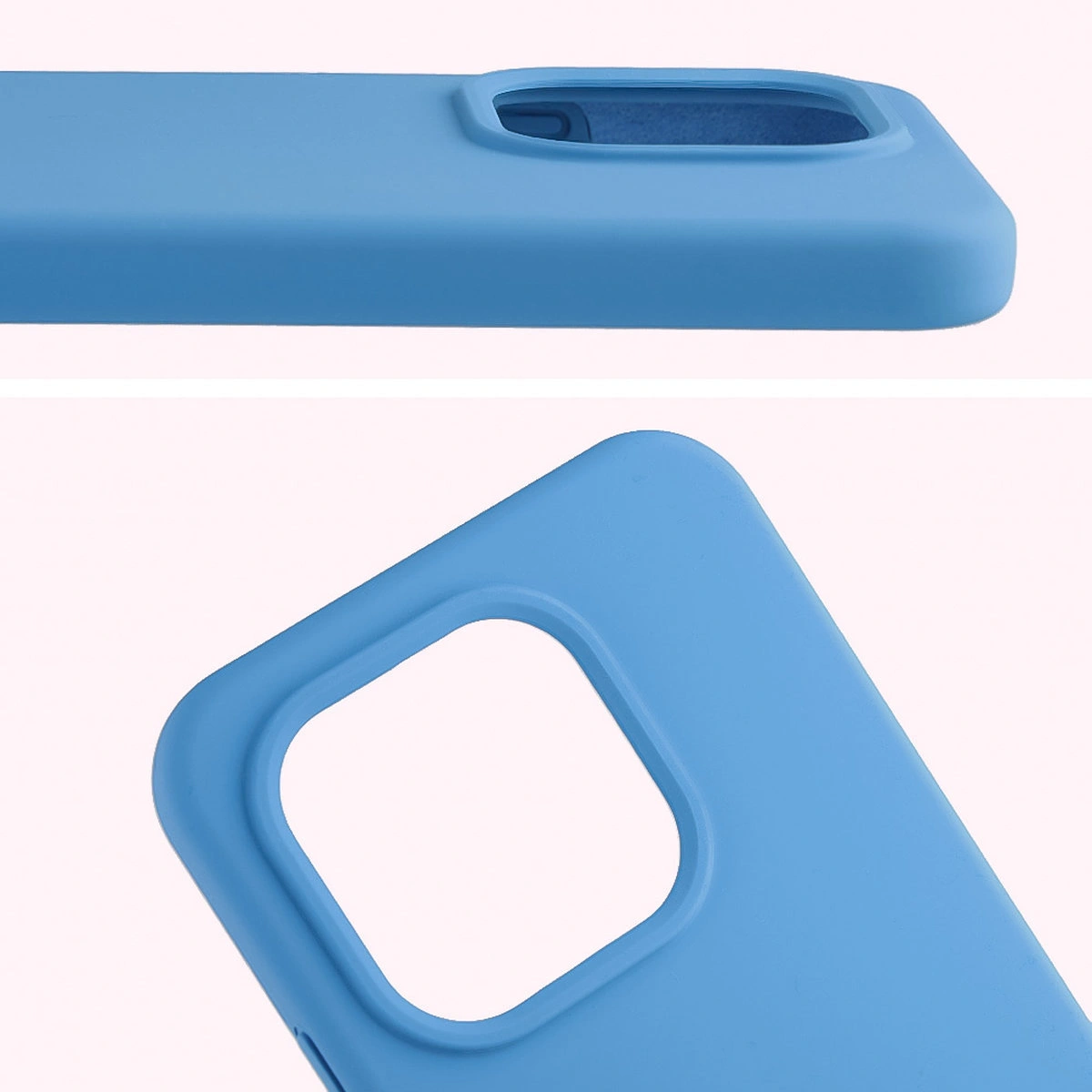 Zbliżenie na wycięcie na obiektywy w etui Bizon Soft Case do Xiaomi 15T