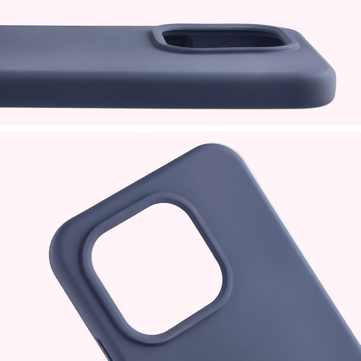Zbliżenie na wycięcie na obiektywy w etui Bizon Soft Case do Xiaomi 15T