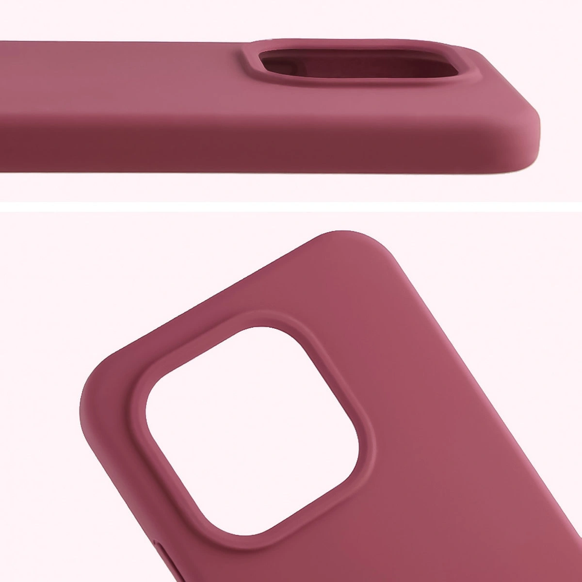 Zbliżenie na wycięcie na obiektywy w etui Bizon Soft Case do Xiaomi 15T
