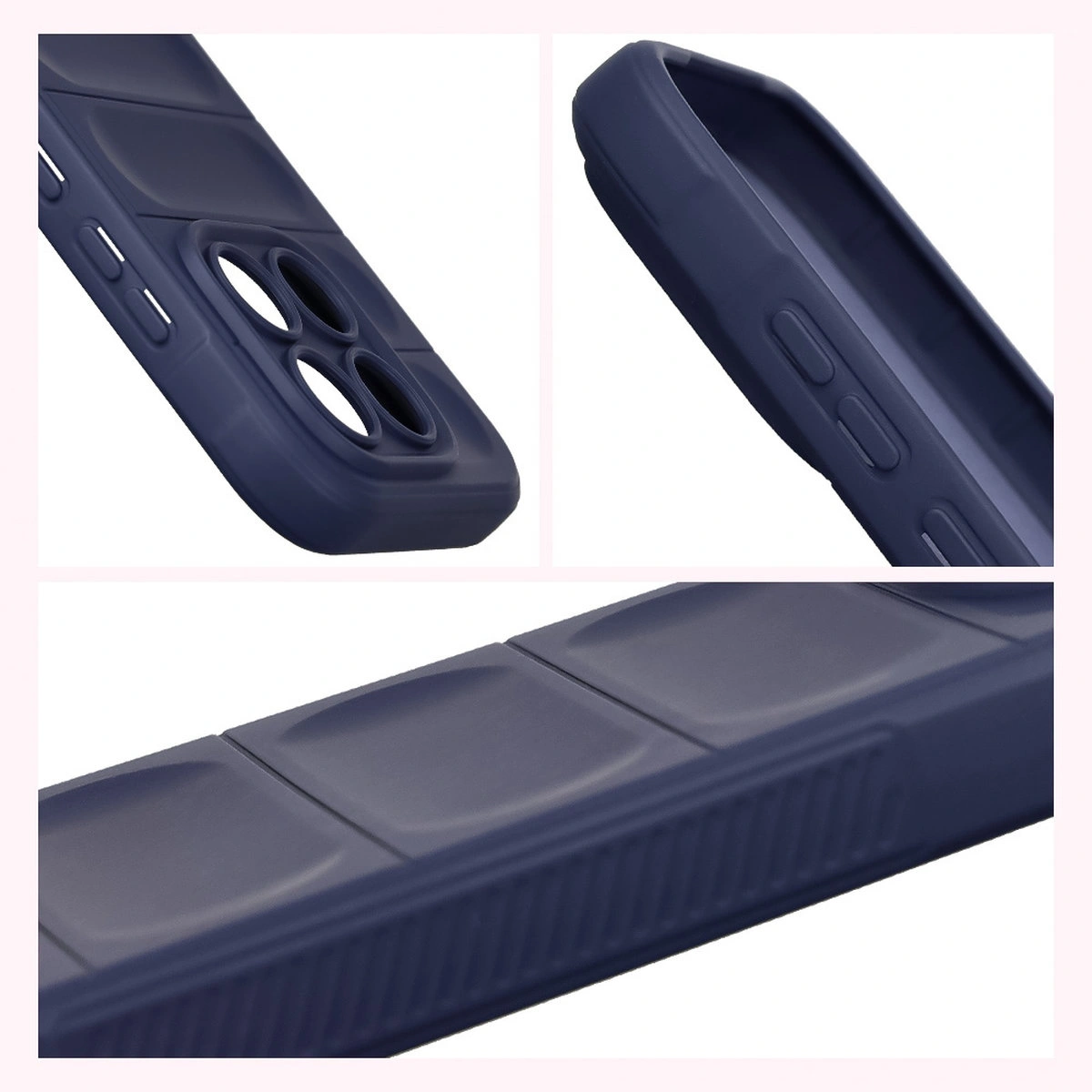 Teksturowane boki i podwyższone krawędzie ekranu i aparatu w etui Bizon Case Tur do Xiaomi 17