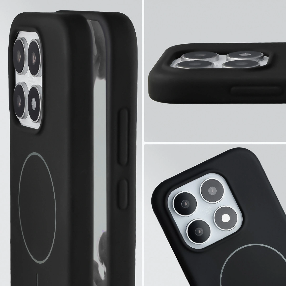 Zbliżenie na wycięcie na obiektywy w etui Bizon Soft Case do Xiaomi 17