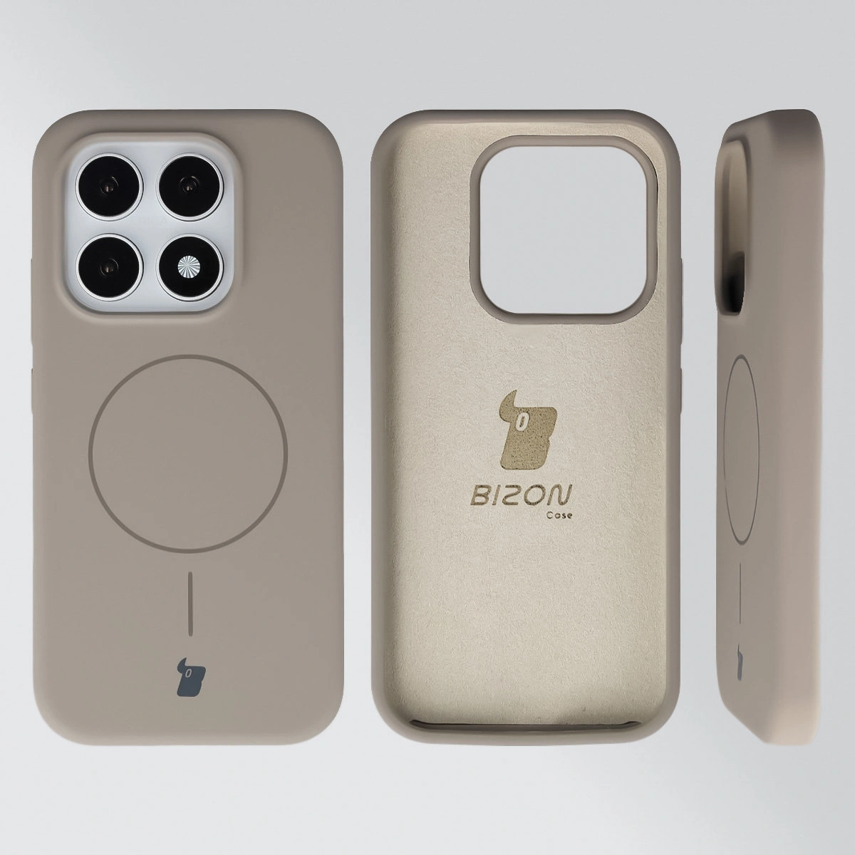 Konstrukcja etui Bizon Soft Case Magnetic: silikon, mikrofibra i zintegrowane osłony do Xiaomi 17