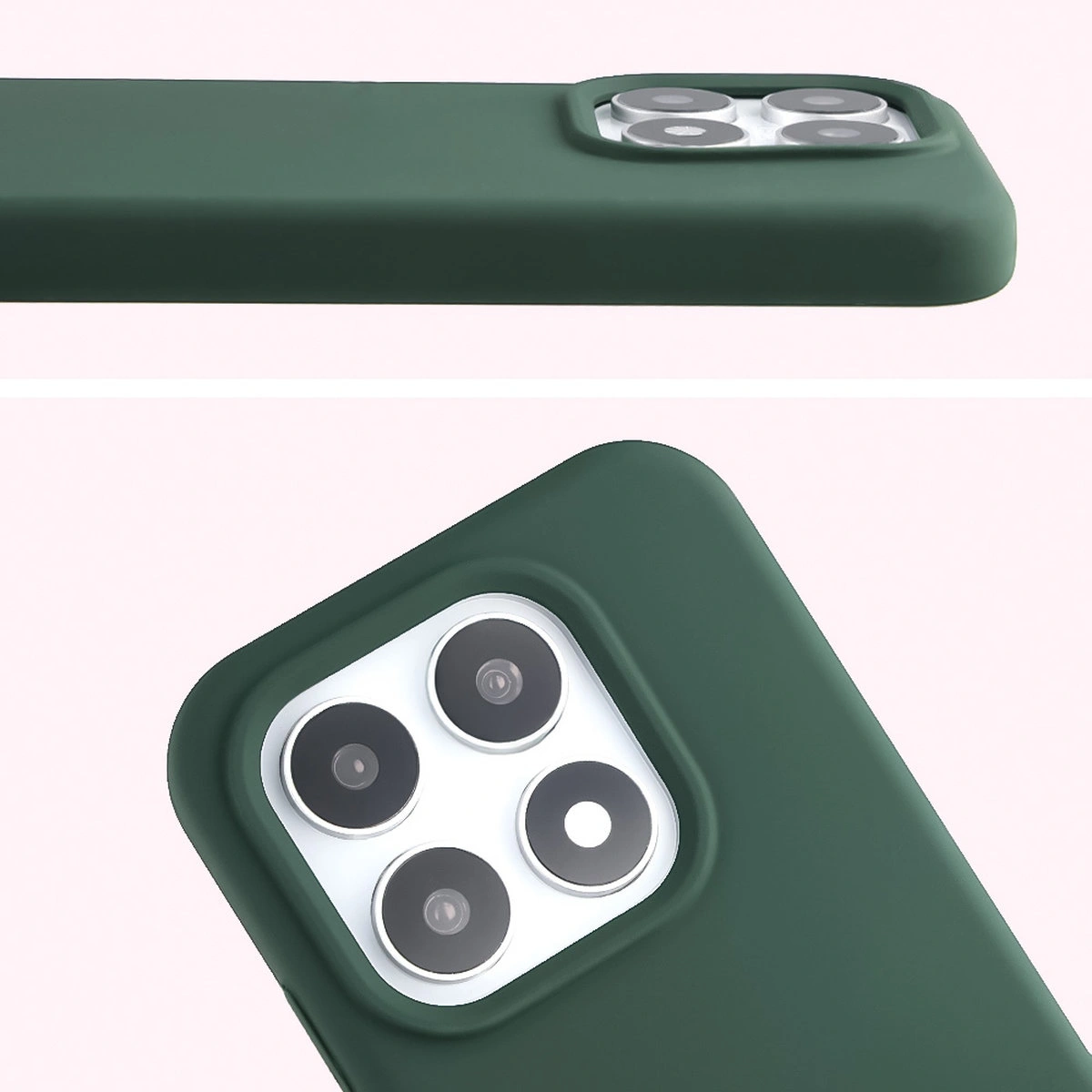 Zbliżenie na wycięcie na obiektywy w etui Bizon Soft Case do Xiaomi 17