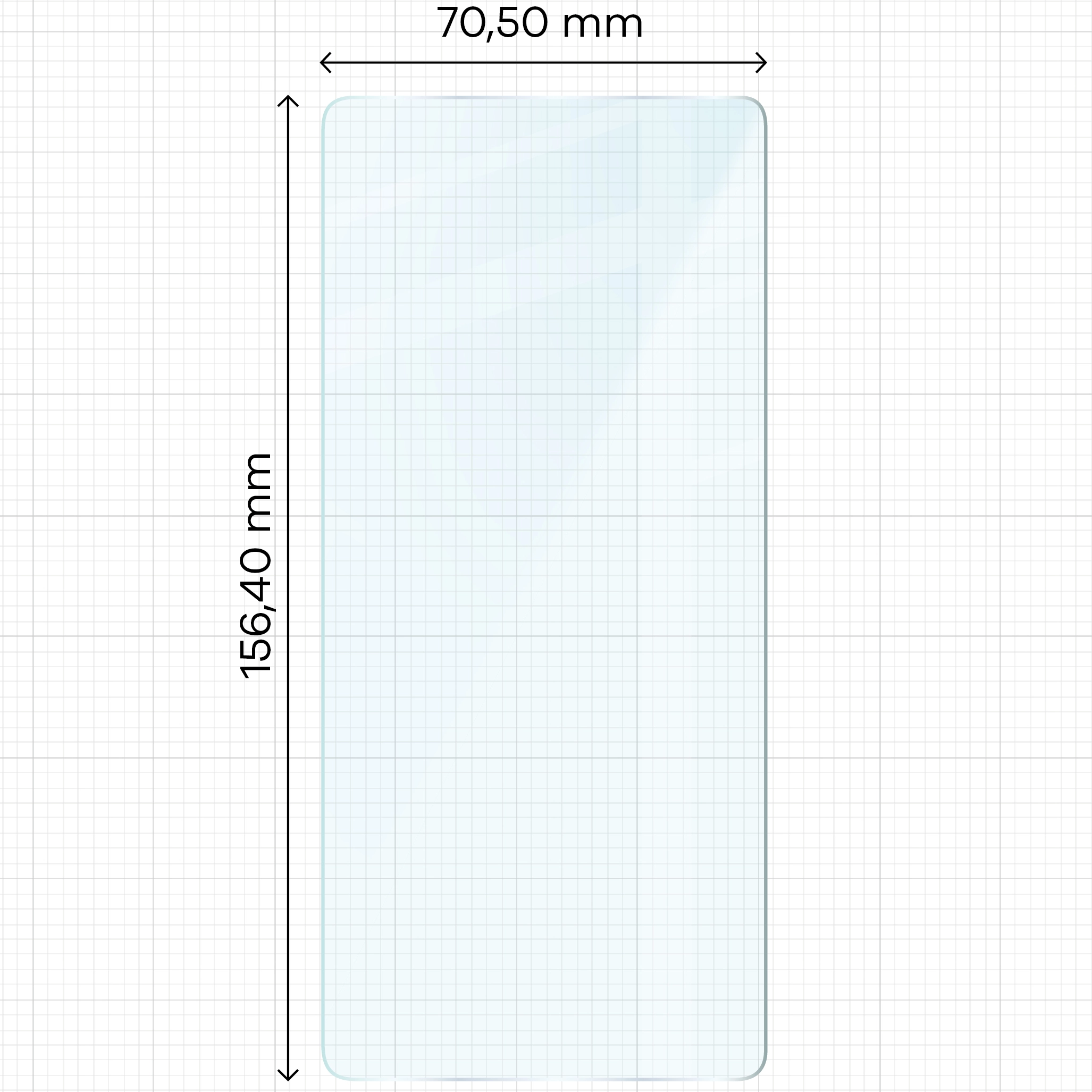 Miarka z wymiarami szkła hartowanego Bizon Glass Clear Duo do Xiaomi POCO F5 / F5 Pro