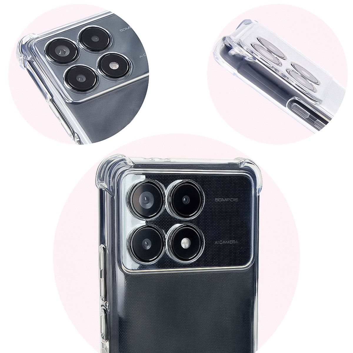 Wzmocnione narożniki, podwyższone krawędzie ekranu i kropkowana struktura w etui Bizon Case Salpa