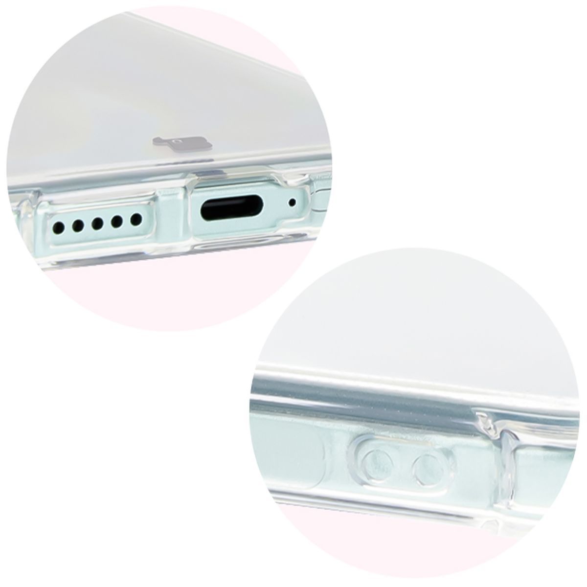 Dedykowane wycięcia i podwyższone krawędzie aparatu w etui Bizon Case Salpa