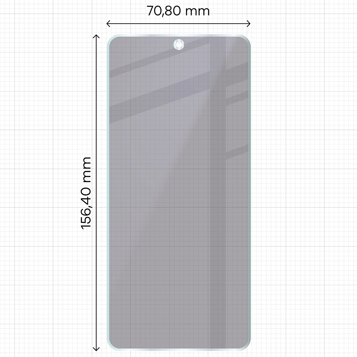 Wymiary szkła Bizon Glass Mule Shadow do Xiaomi POCO F7 Pro