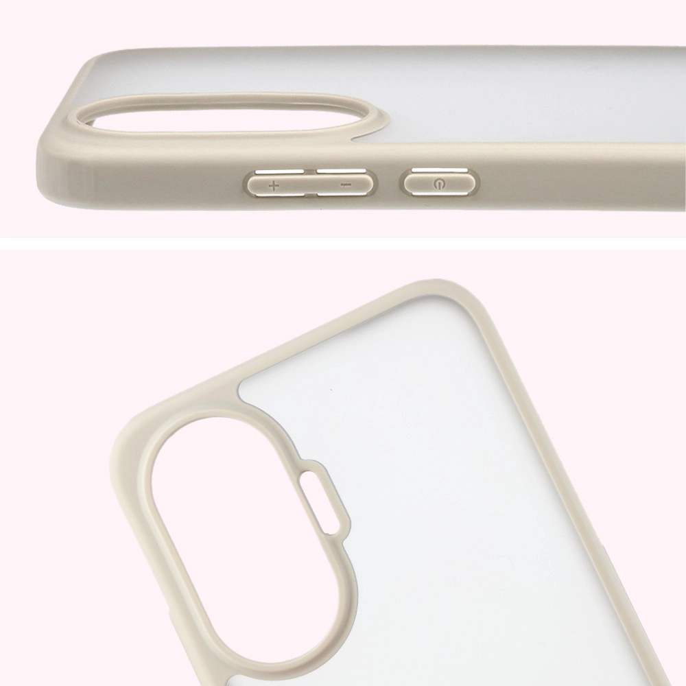 Pełne wycięcie i podwyższone krawędzie aparatu w etui Bizon Case Angelo do Xiaomi POCO F7