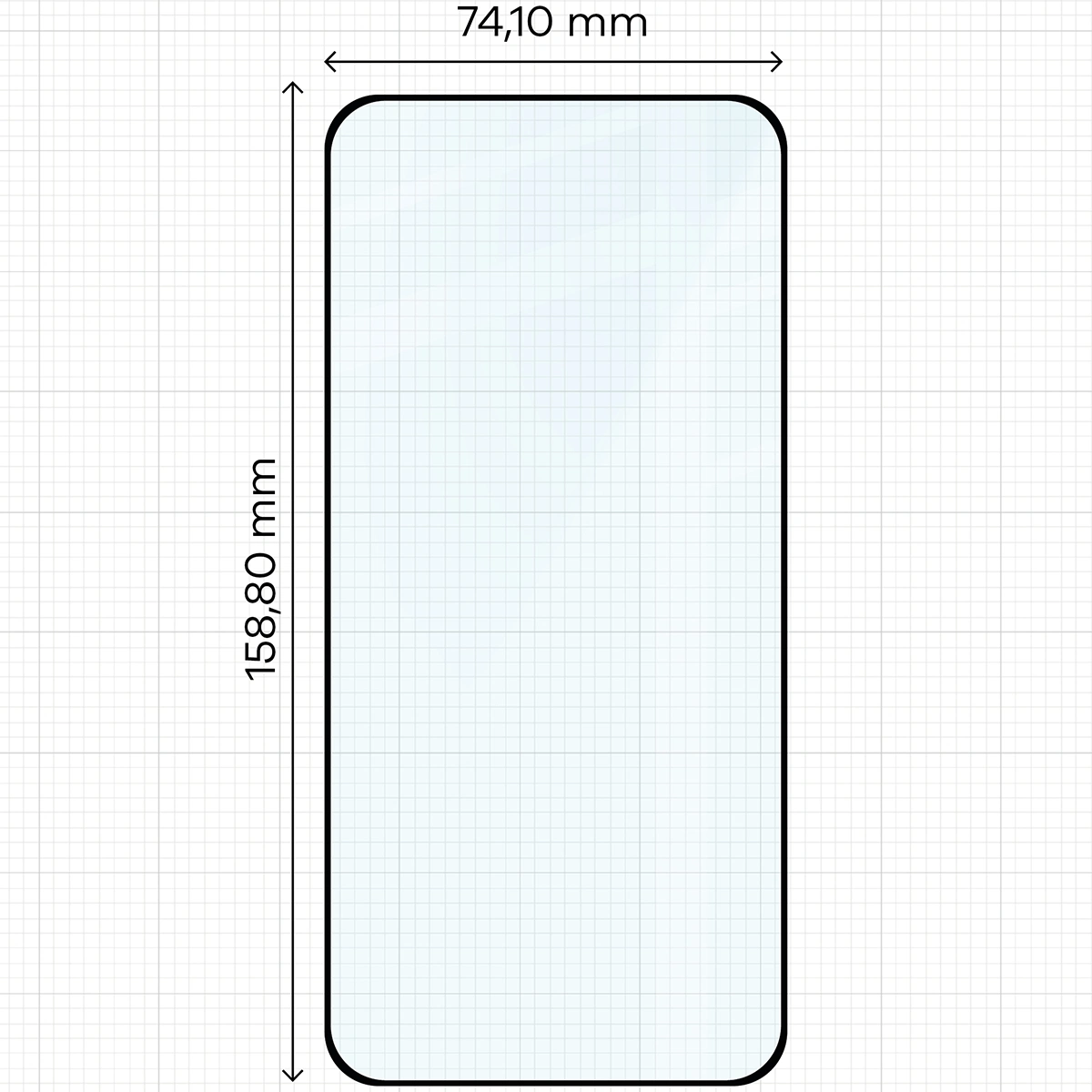 Wymiary szkła Bizon Glass Edge Duo do Xiaomi POCO F7