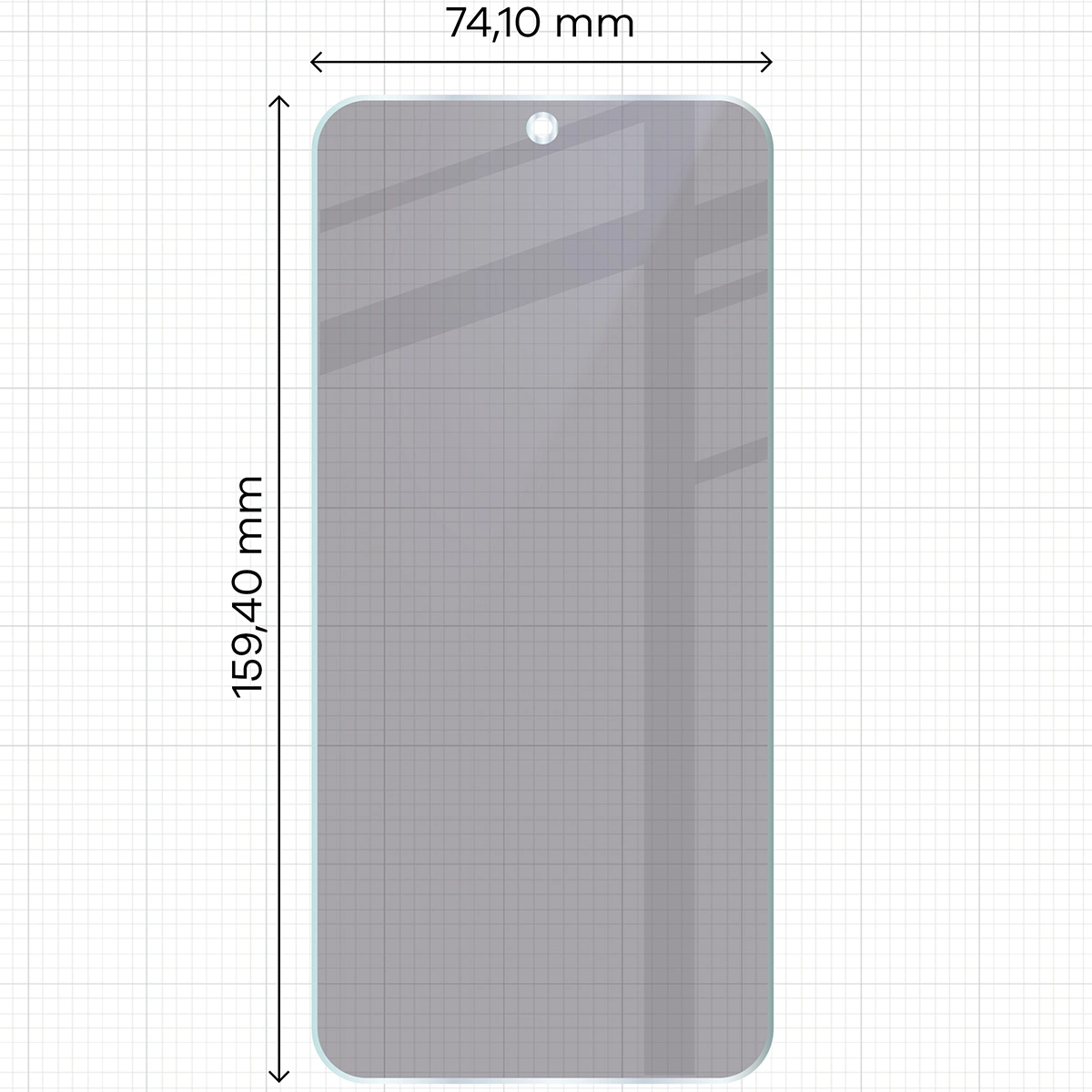 Wymiary szkła Bizon Glass Mule Shadow do Xiaomi POCO F7