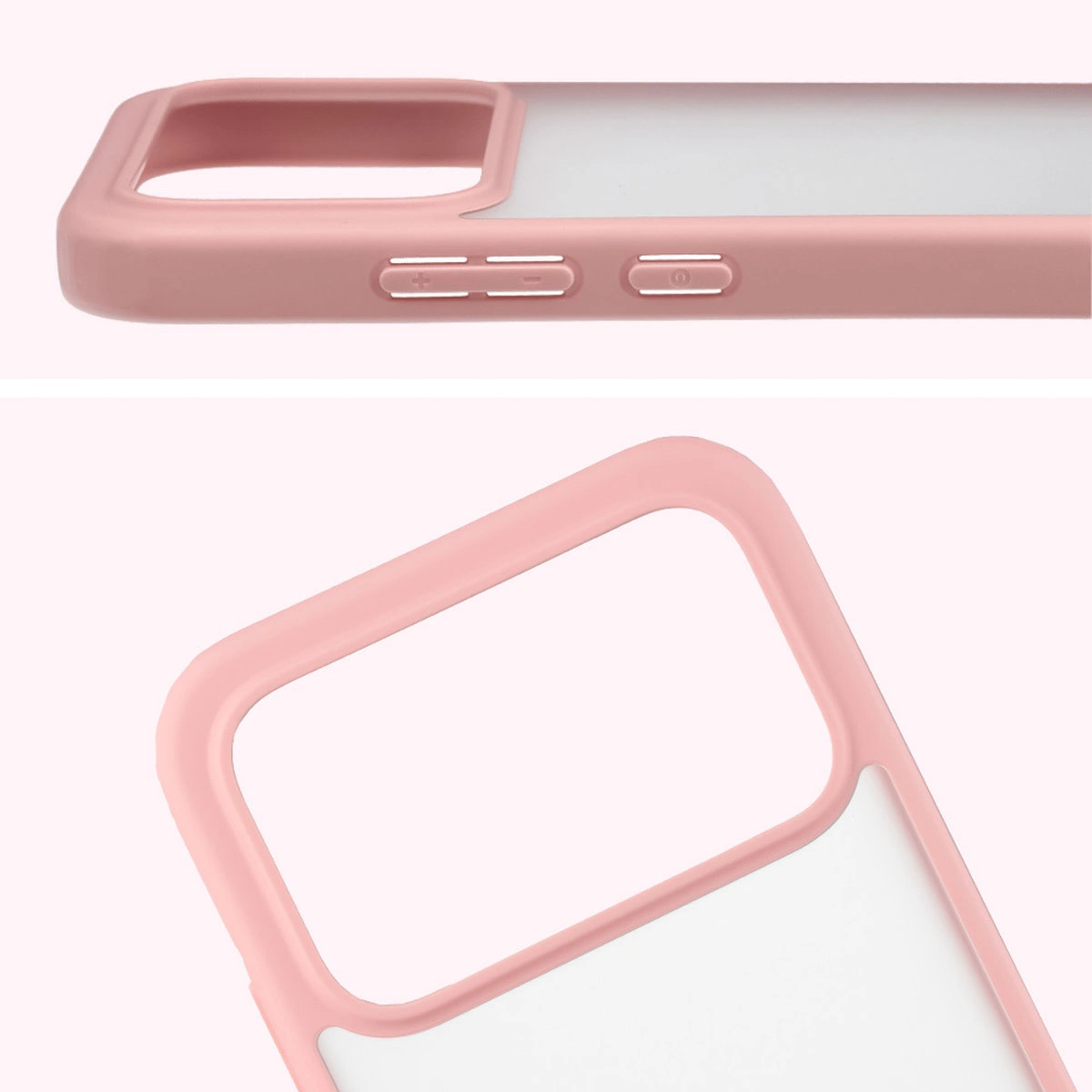 Pełne wycięcie i podwyższone krawędzie aparatu w etui Bizon Case Angelo do Xiaomi POCO F8 Pro