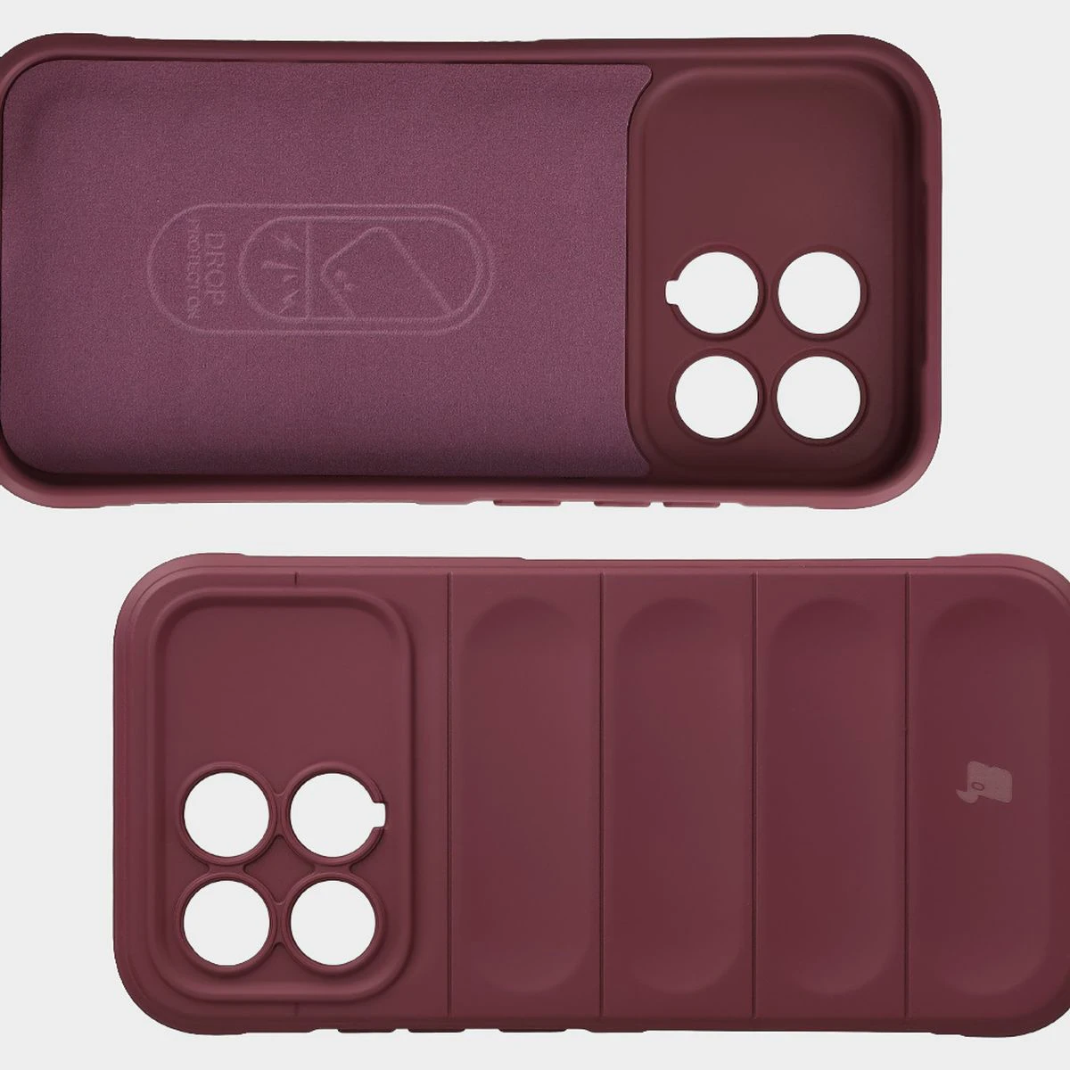 Wyściółka z mikrofibry, wyżłobienia na pleckach i wzmocnione narożniki w etui Bizon Case Tur do Xiaomi POCO F8 Pro