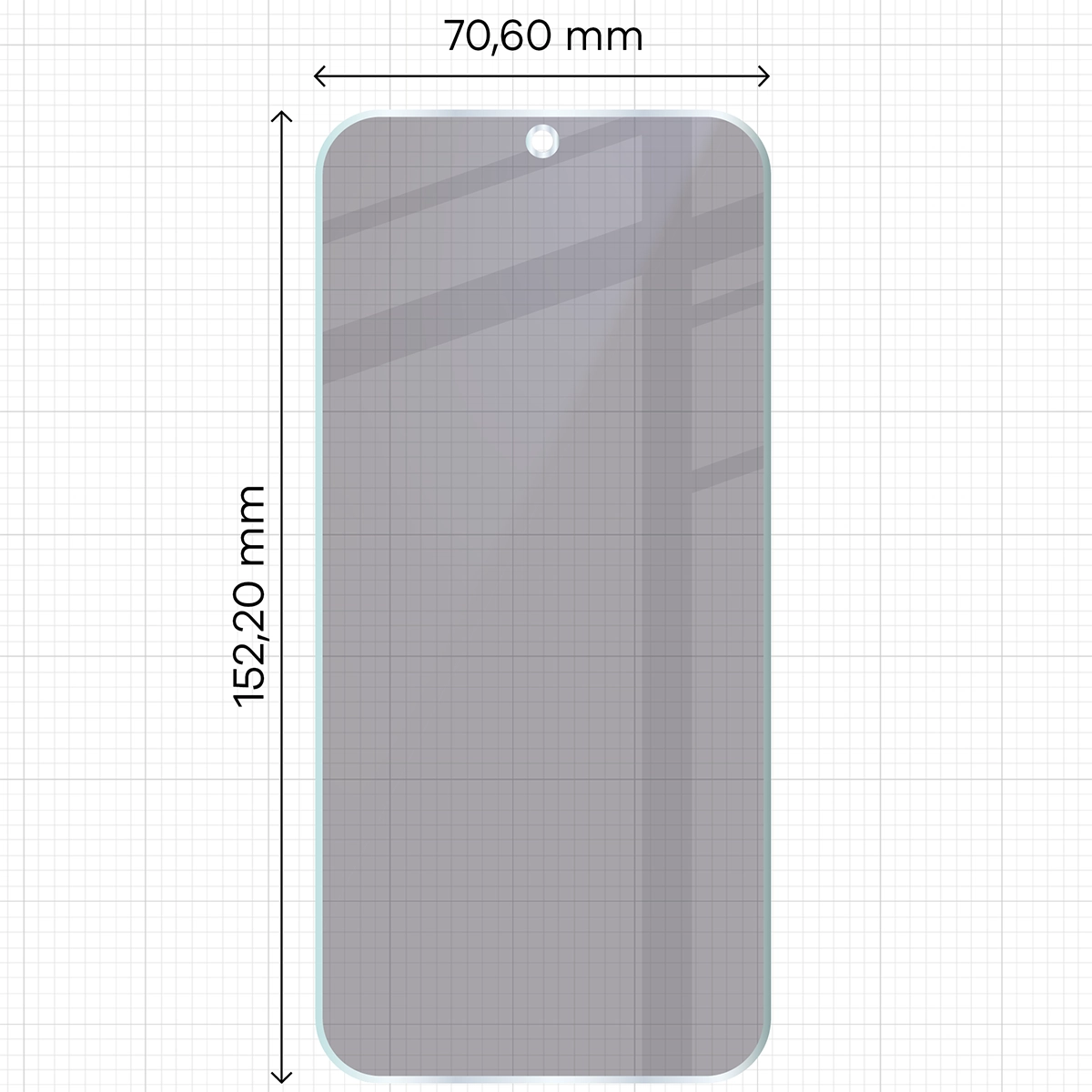 Wymiary szkła Bizon Glass Mule Shadow do Xiaomi POCO F8 Pro