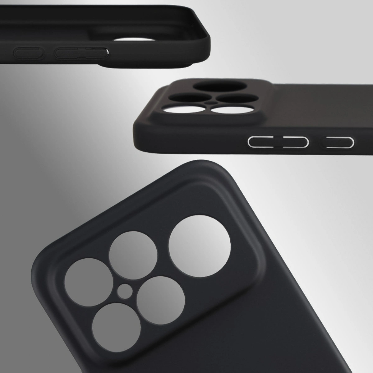 Dedykowane wycięcia i podwyższone krawędzie aparatu i ekranu w etui Bizon Case Łupka do Xiaomi POCO F8 Ultra