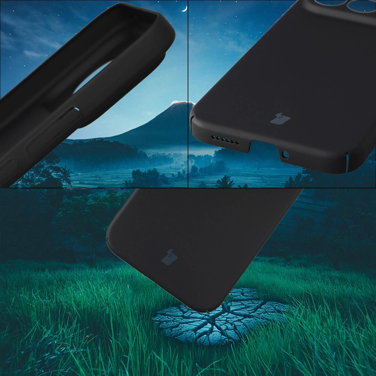 Zintegrowane osłony na przyciski, wycięcia i twardy materiał etui Bizon Case Łupka do Xiaomi POCO F8 Ultra