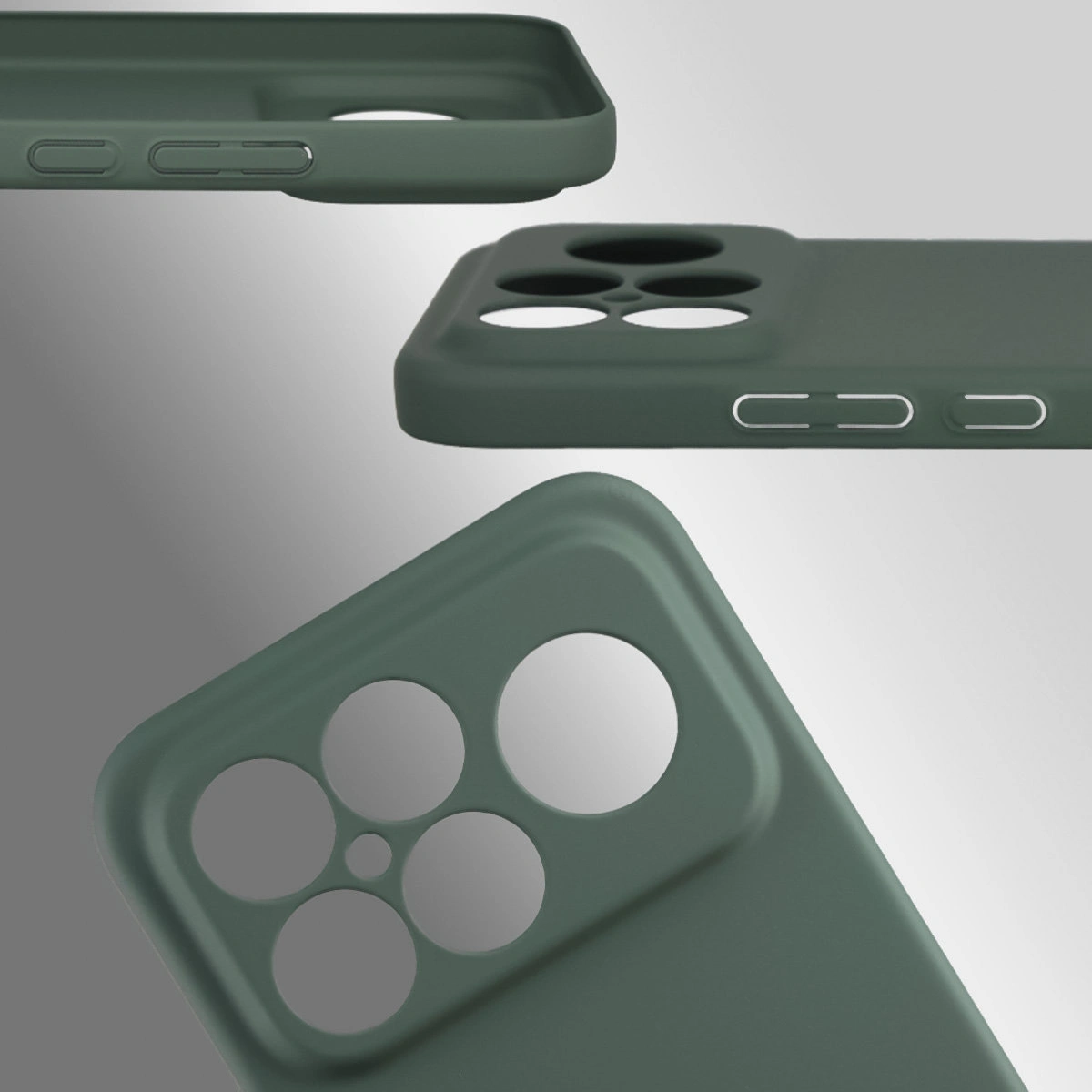 Dedykowane wycięcia i podwyższone krawędzie aparatu i ekranu w etui Bizon Case Łupka do Xiaomi POCO F8 Ultra