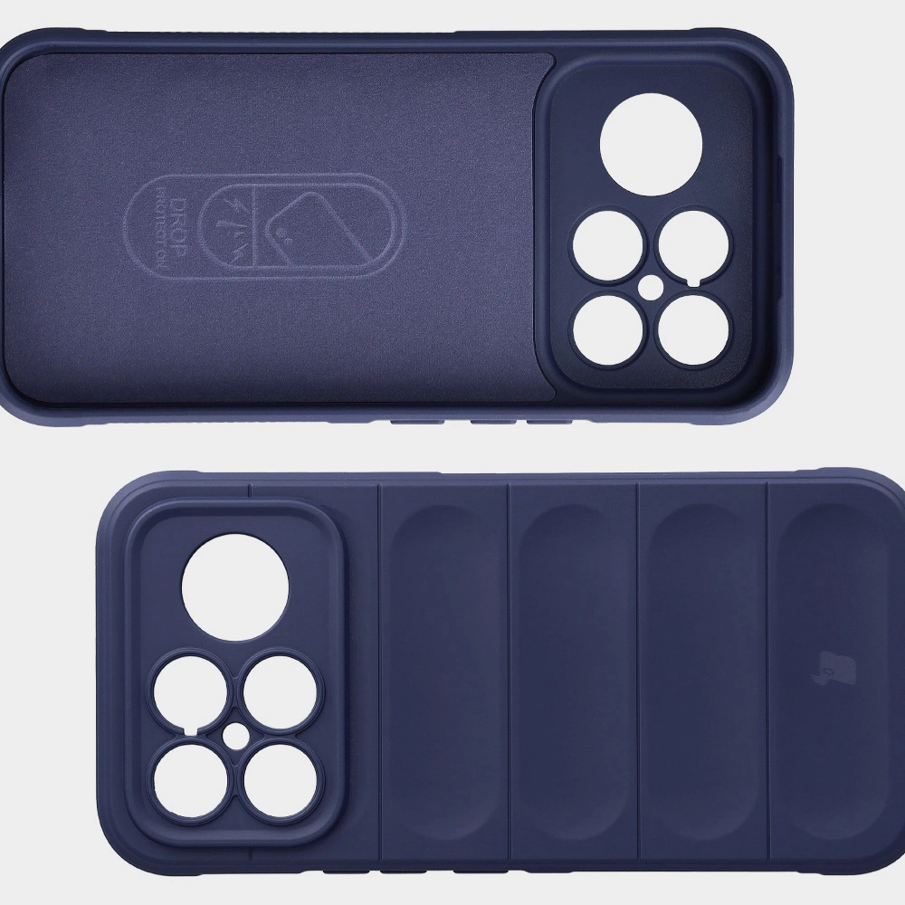 Wyściółka z mikrofibry, wyżłobienia na pleckach i wzmocnione narożniki w etui Bizon Case Tur do Xiaomi POCO F8 Ultra