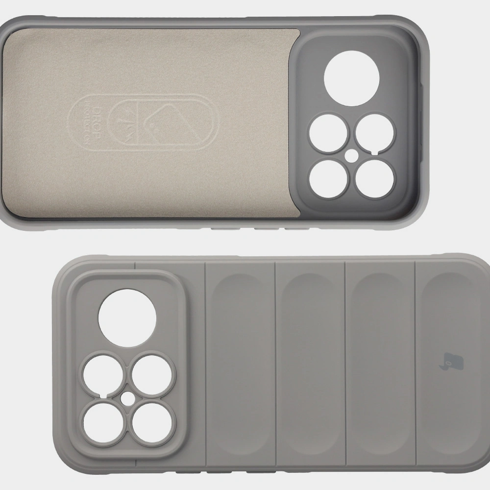 Wyściółka z mikrofibry, wyżłobienia na pleckach i wzmocnione narożniki w etui Bizon Case Tur do Xiaomi POCO F8 Ultra