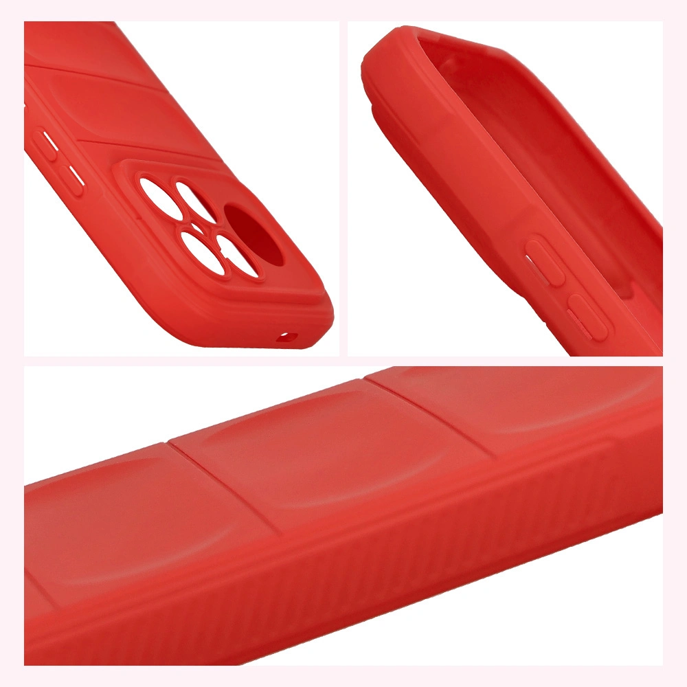 Teksturowane boki i podwyższone krawędzie ekranu i aparatu w etui Bizon Case Tur do Xiaomi POCO F8 Ultra