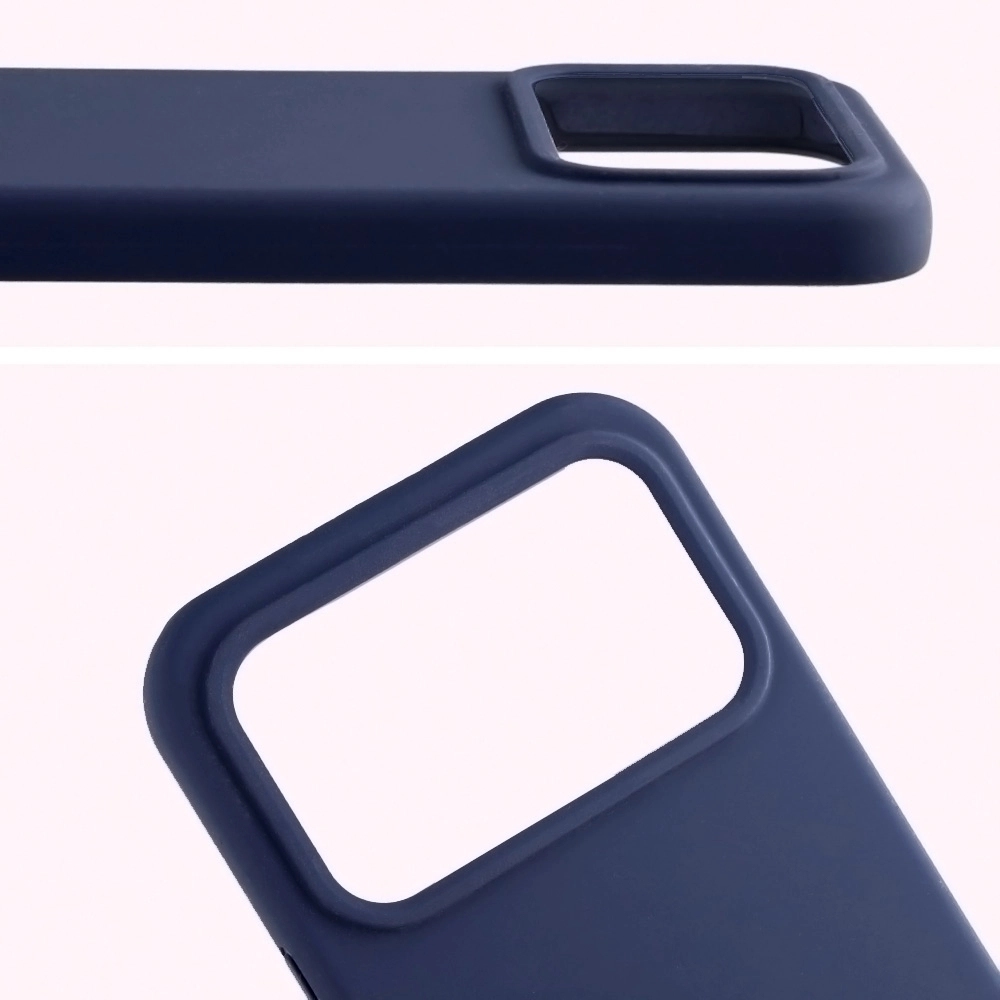 Zbliżenie na wycięcie na obiektywy w etui Bizon Soft Case do Xiaomi POCO F8 Ultra