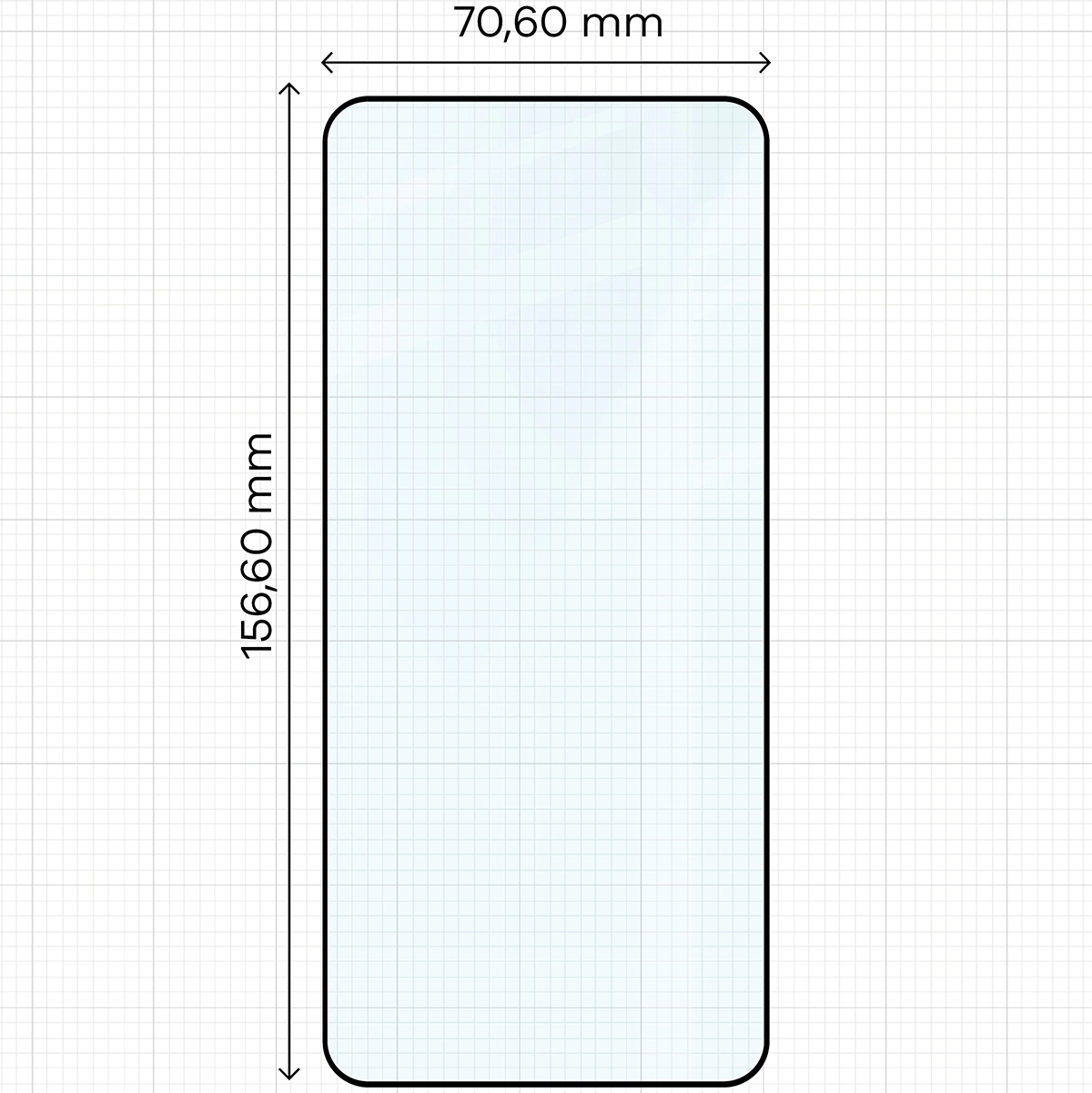 Wymiary szkła Bizon Glass Edge Duo do Xiaomi POCO X6 Pro / Xiaomi POCO X7 Pro