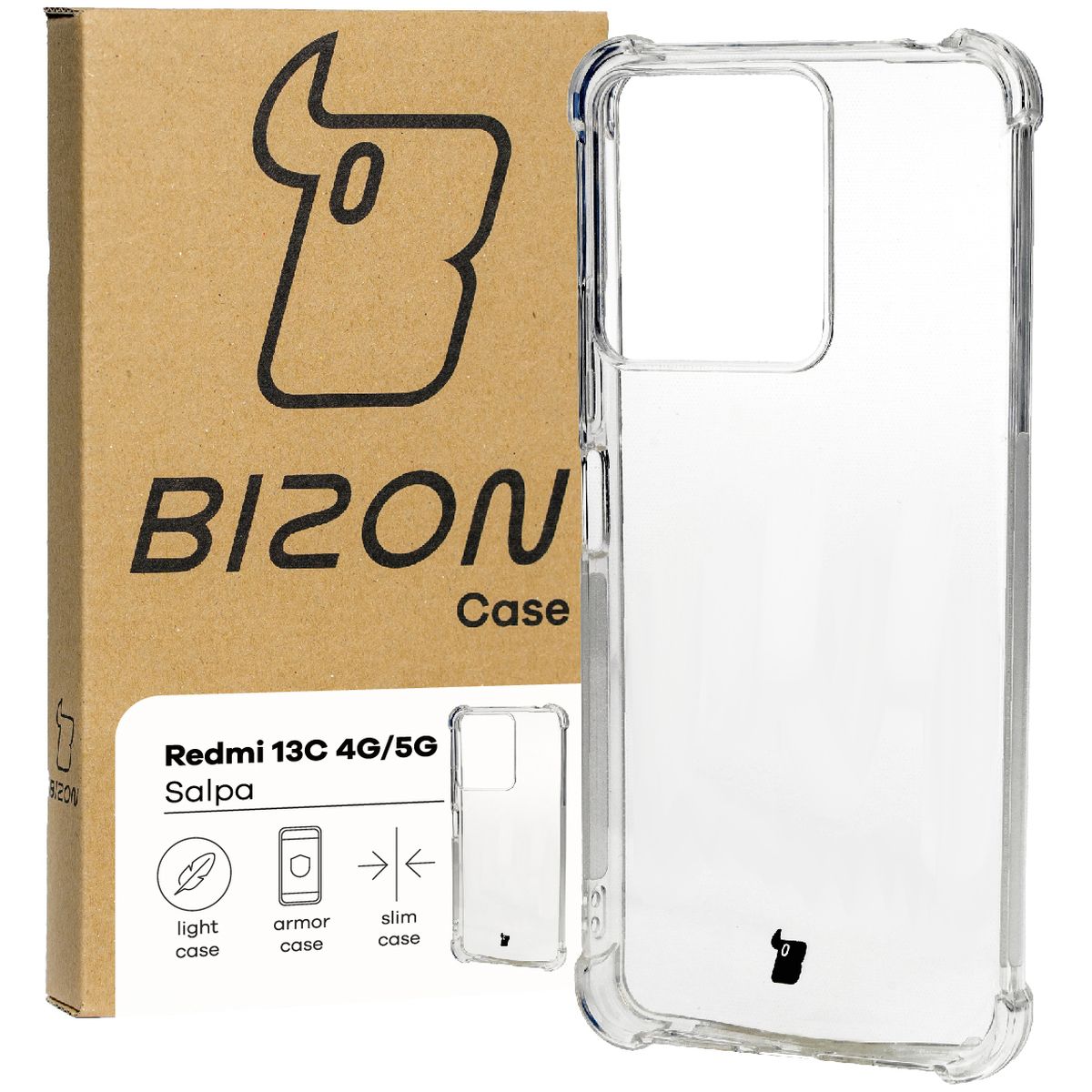 Przezroczyste etui Bizon Case Salpa do Xiaomi Redmi 13C 5G