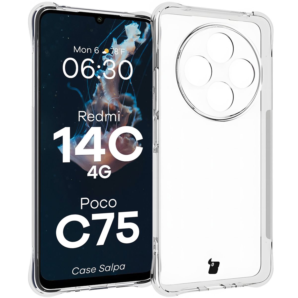 Przezroczyste etui Bizon Case Salpa do Xiaomi Redmi 14C 4G / POCO C75