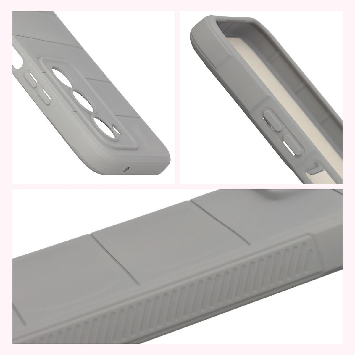 Teksturowane boki i podwyższone krawędzie ekranu i aparatu w etui Bizon Case Tur do Xiaomi Redmi 15 4G / 5G