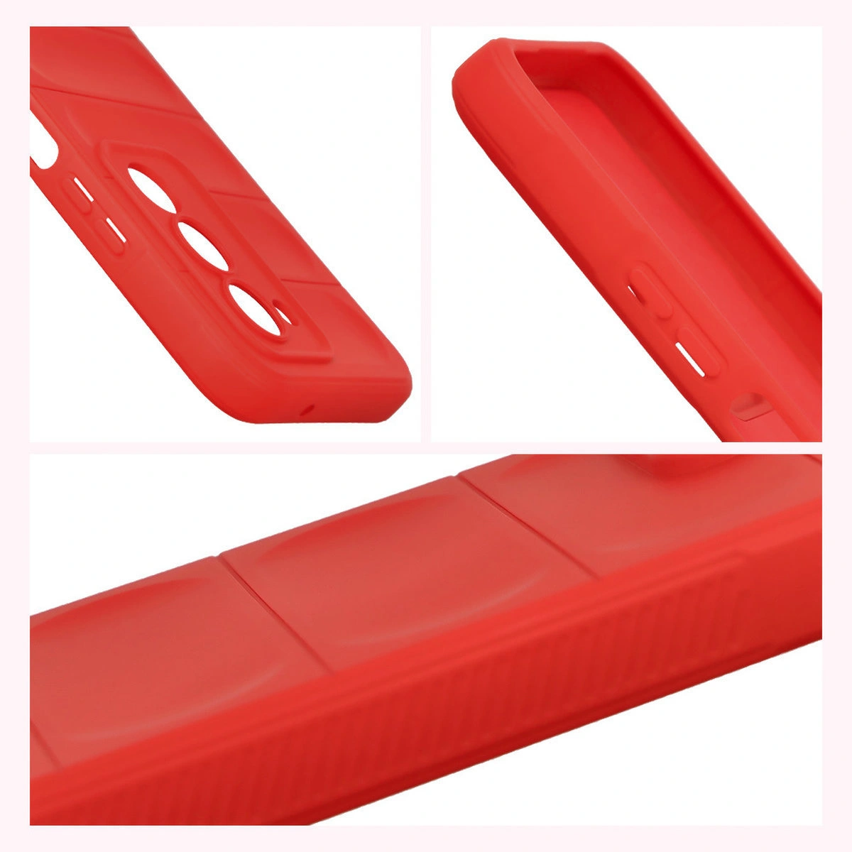 Teksturowane boki i podwyższone krawędzie ekranu i aparatu w etui Bizon Case Tur do Xiaomi Redmi 15 4G / 5G