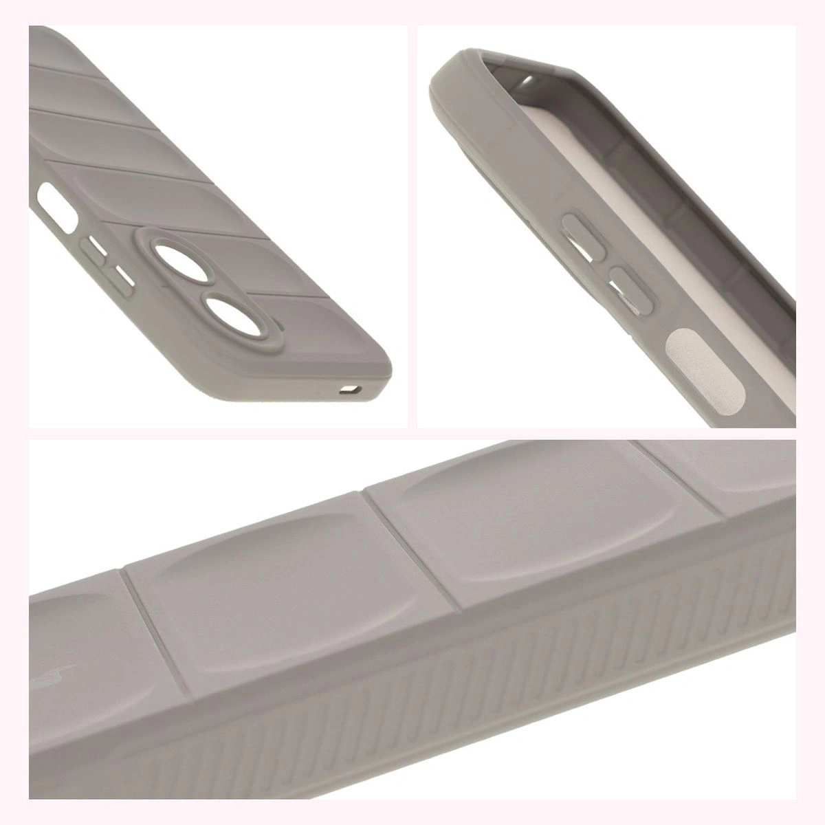 Teksturowane boki i podwyższone krawędzie ekranu i aparatu w etui Bizon Case Tur do Xiaomi Redmi A5 4G / Xiaomi POCO C71 4G