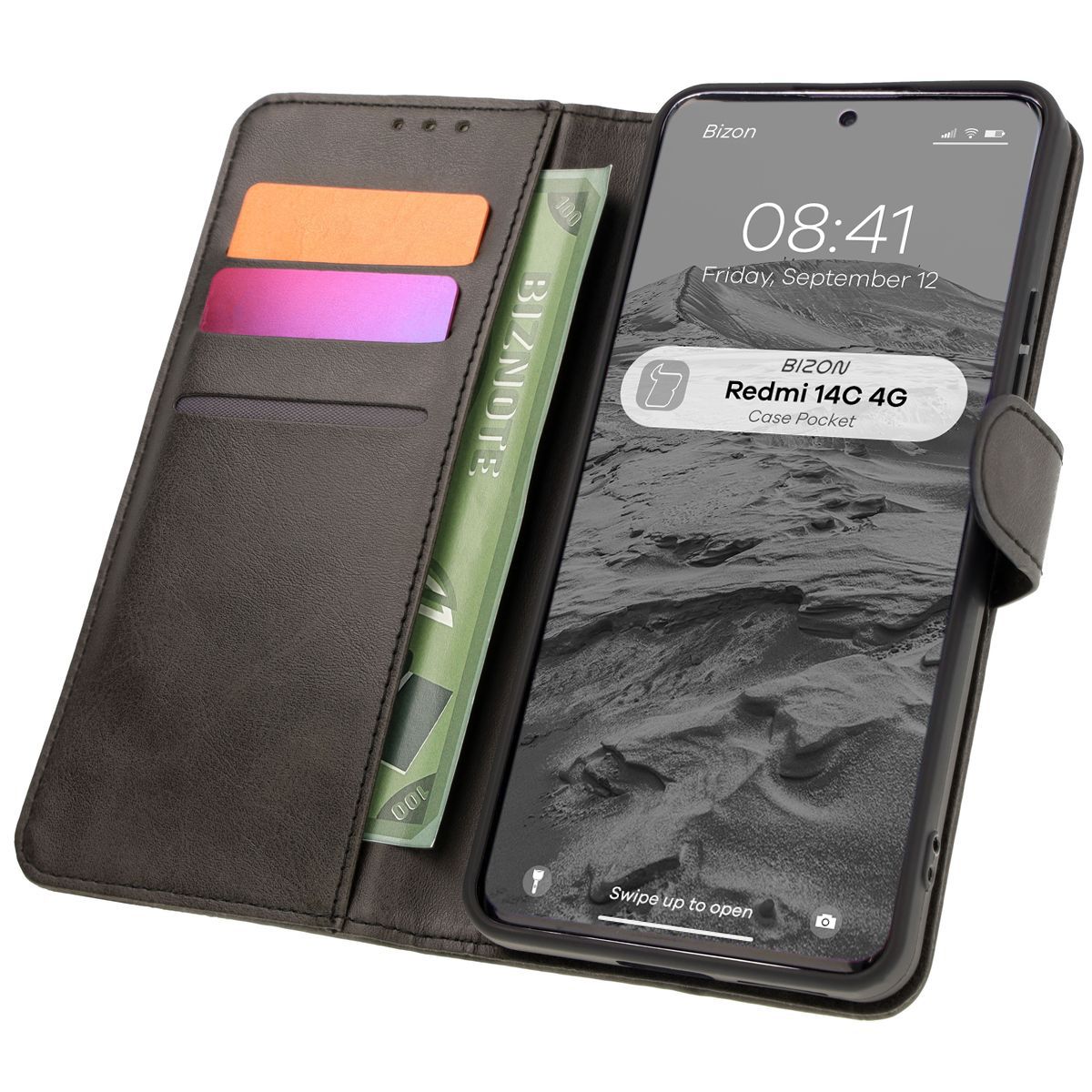 Etui z klapką Bizon Case Pocket do Xiaomi Redmi Note 14 4G