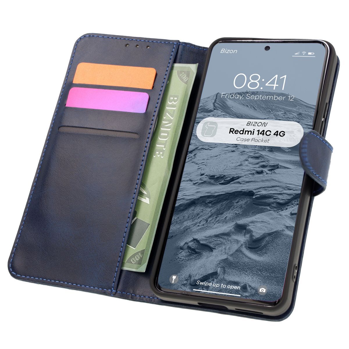 Etui z klapką Bizon Case Pocket do Xiaomi Redmi Note 14 4G