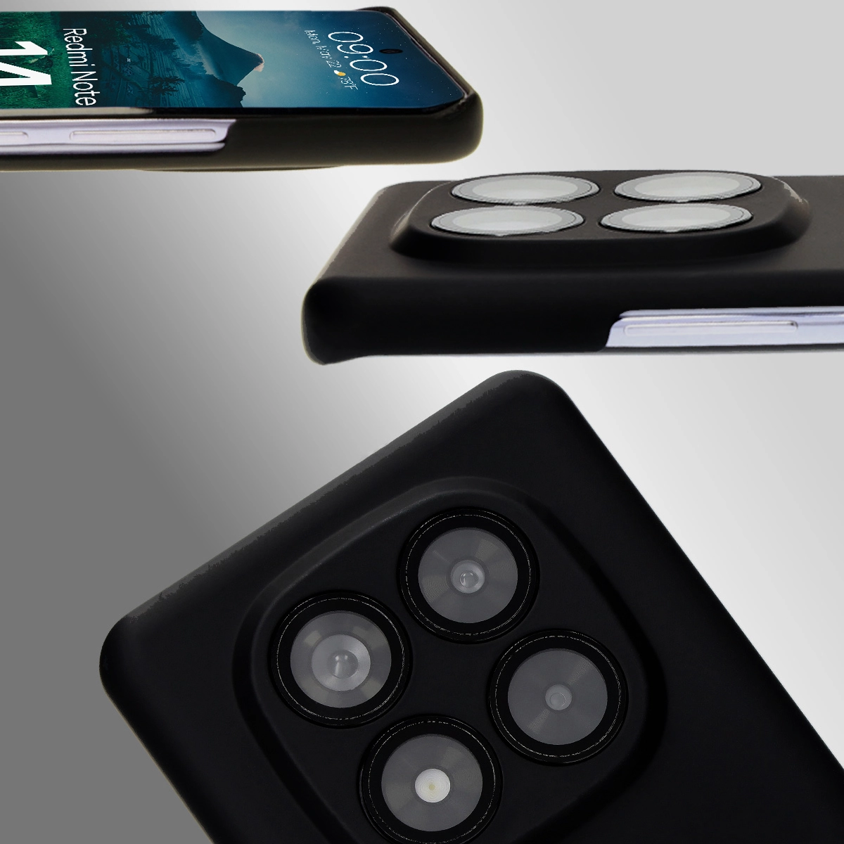 Dedizierte Ausschnitte und erhöhte Ränder für Kamera und Bildschirm im Bizon Case Łupka für Xiaomi Redmi Note 14 Pro 5G