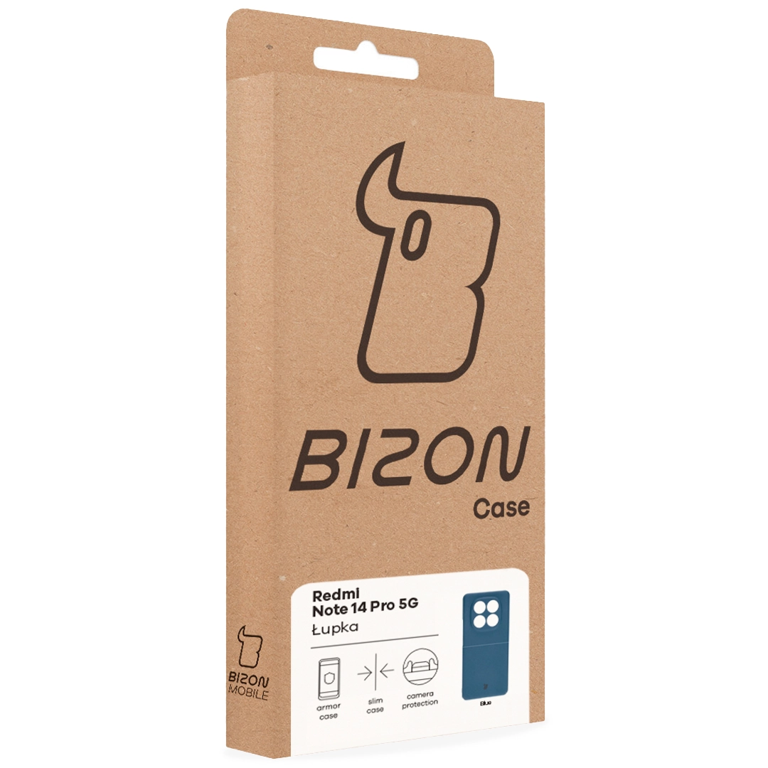Front of the Bison Case box with a dedicated label for Xiaomi Redmi Note 14 Pro 5G