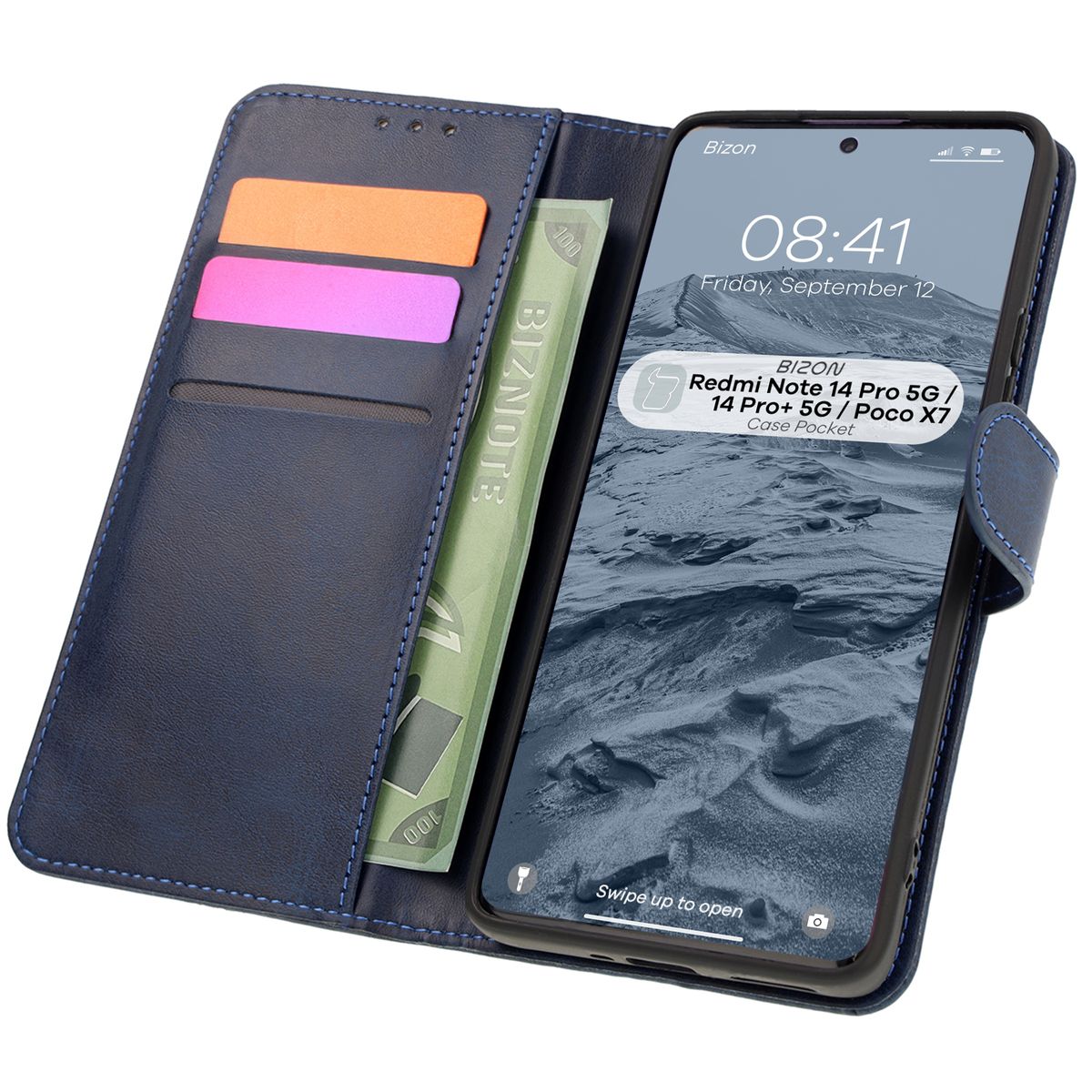 Etui z klapką Bizon Case Pocket do Xiaomi Redmi Note 14 Pro 5G / Xiaomi Poco X7