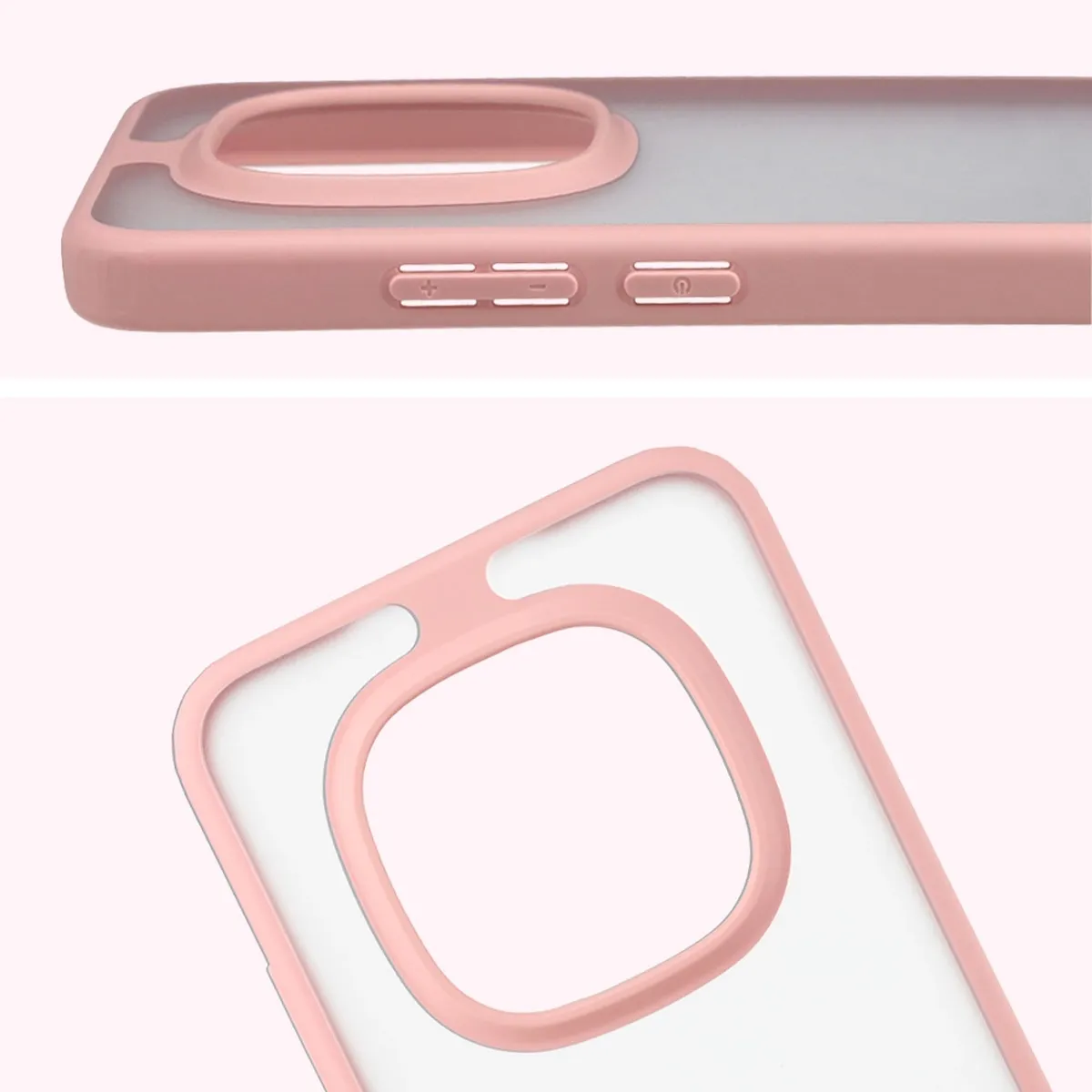 Pełne wycięcie i podwyższone krawędzie aparatu w etui Bizon Case Angelo do Xiaomi Redmi Note 15 Pro 5G