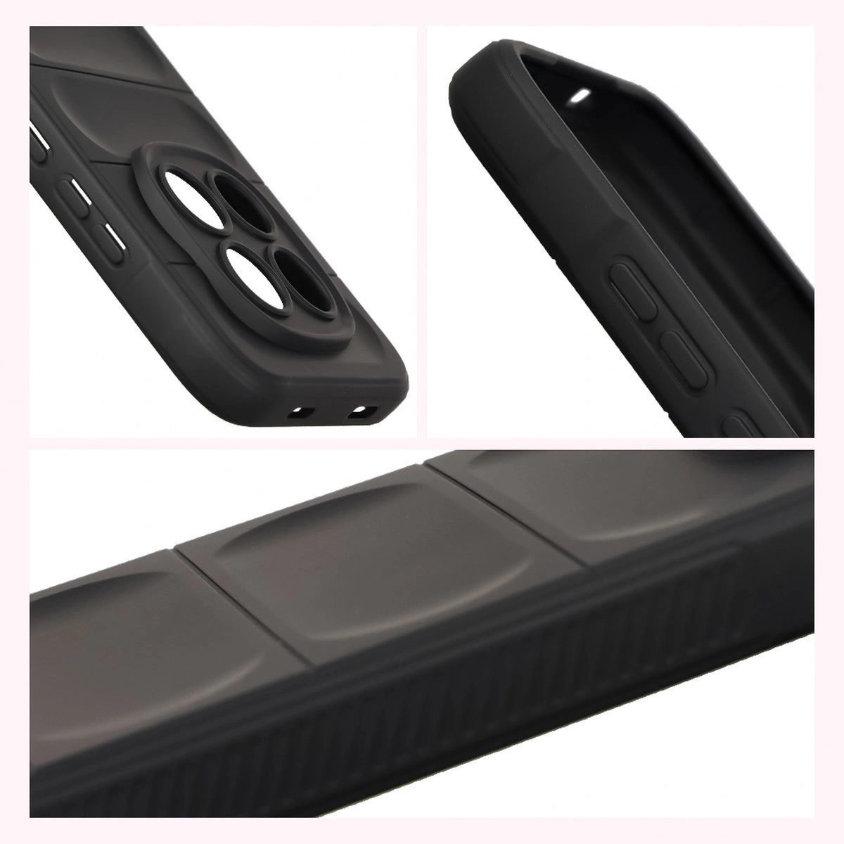 Teksturowane boki i podwyższone krawędzie ekranu i aparatu w etui Bizon Case Tur do Xiaomi Redmi Note 15 Pro 5G