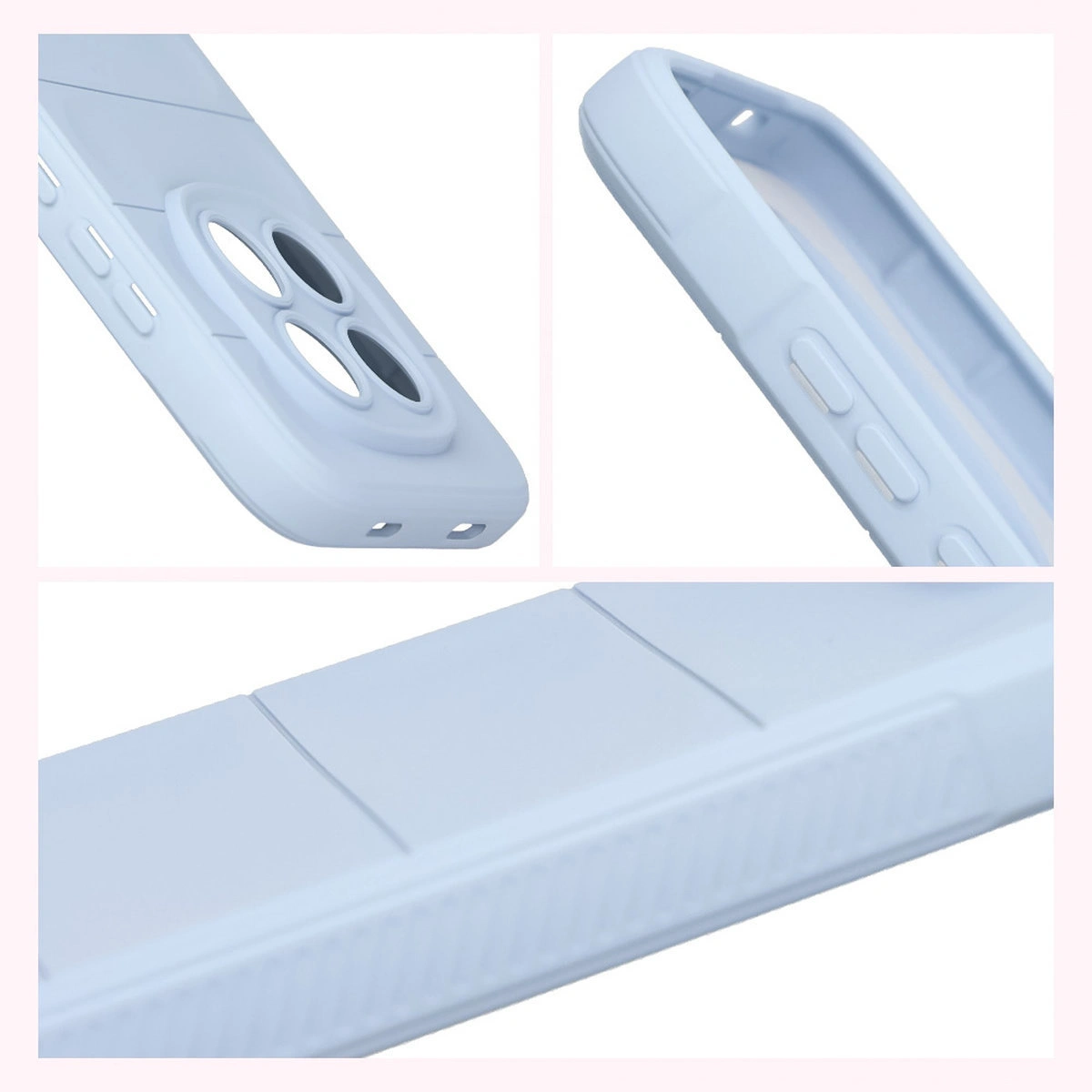 Teksturowane boki i podwyższone krawędzie ekranu i aparatu w etui Bizon Case Tur do Xiaomi Redmi Note 15 Pro 5G