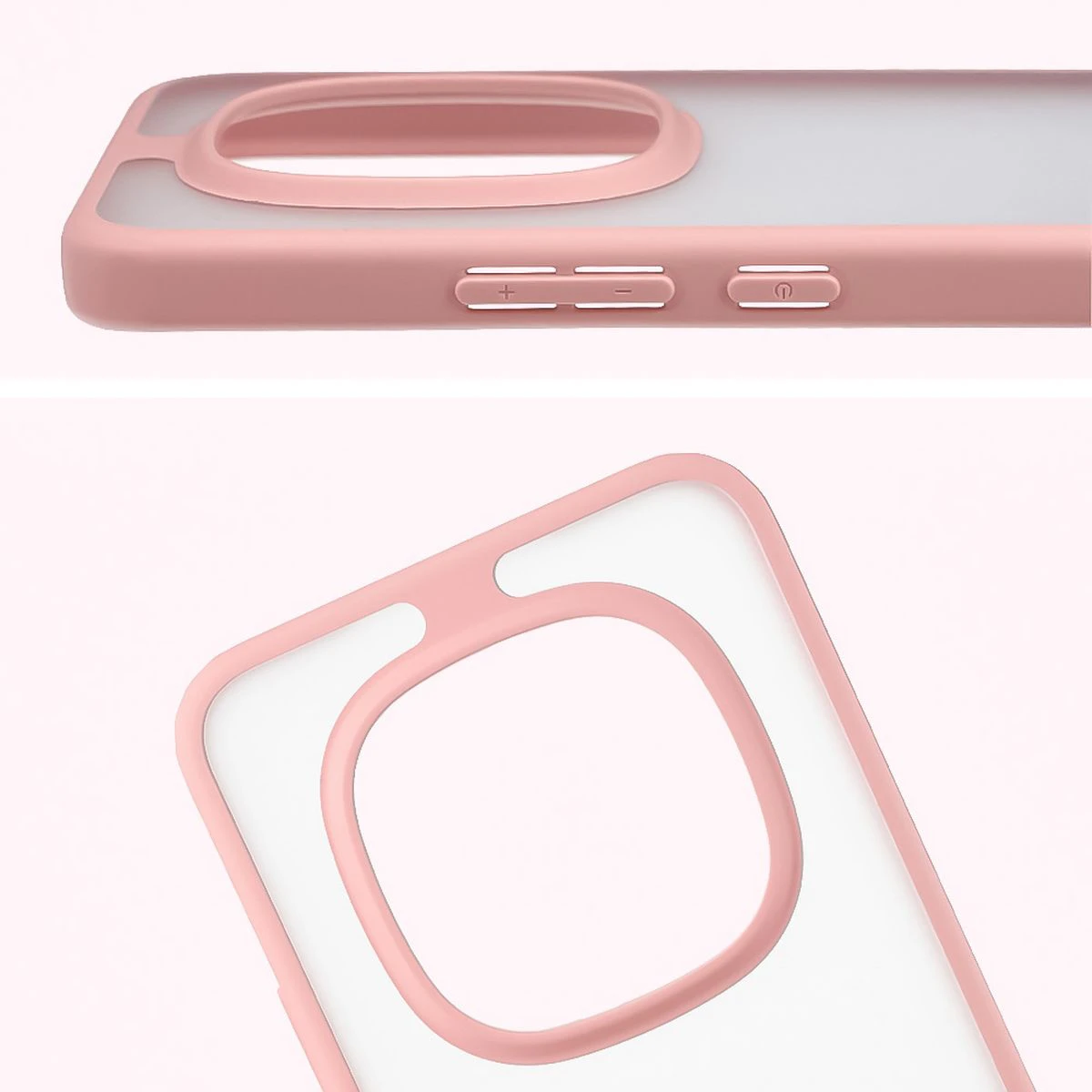 Pełne wycięcie i podwyższone krawędzie aparatu w etui Bizon Case Angelo do Xiaomi Redmi Note 15 Pro Plus 5G / POCO M8 Pro 5G
