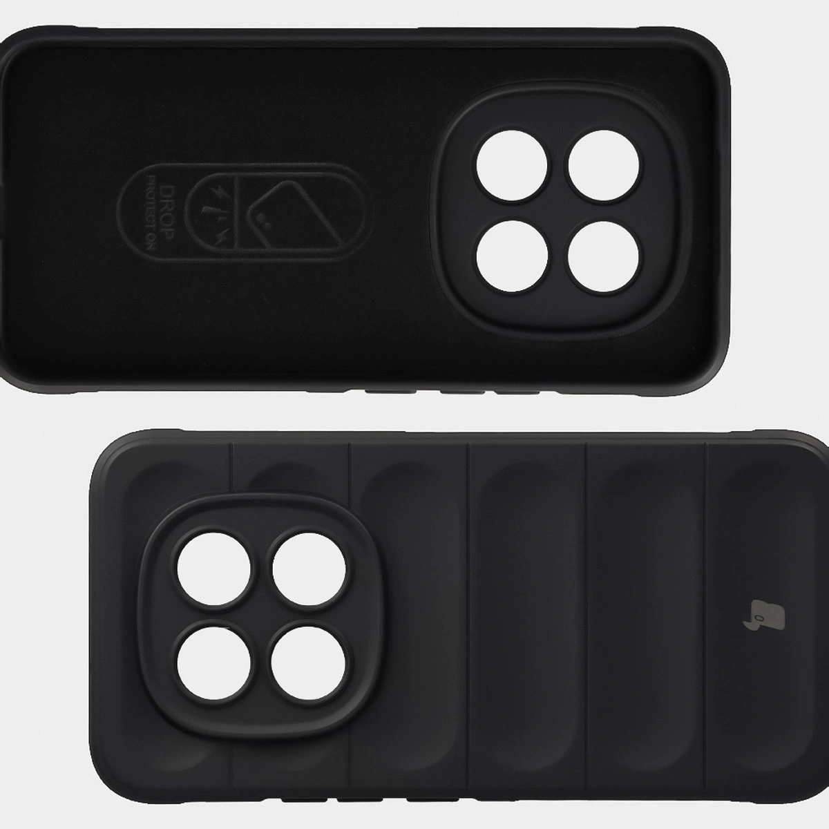 Wyściółka z mikrofibry, wyżłobienia na pleckach i wzmocnione narożniki w etui Bizon Case Tur do Xiaomi Redmi Note 15 Pro Plus 5G / POCO M8 Pro 5G