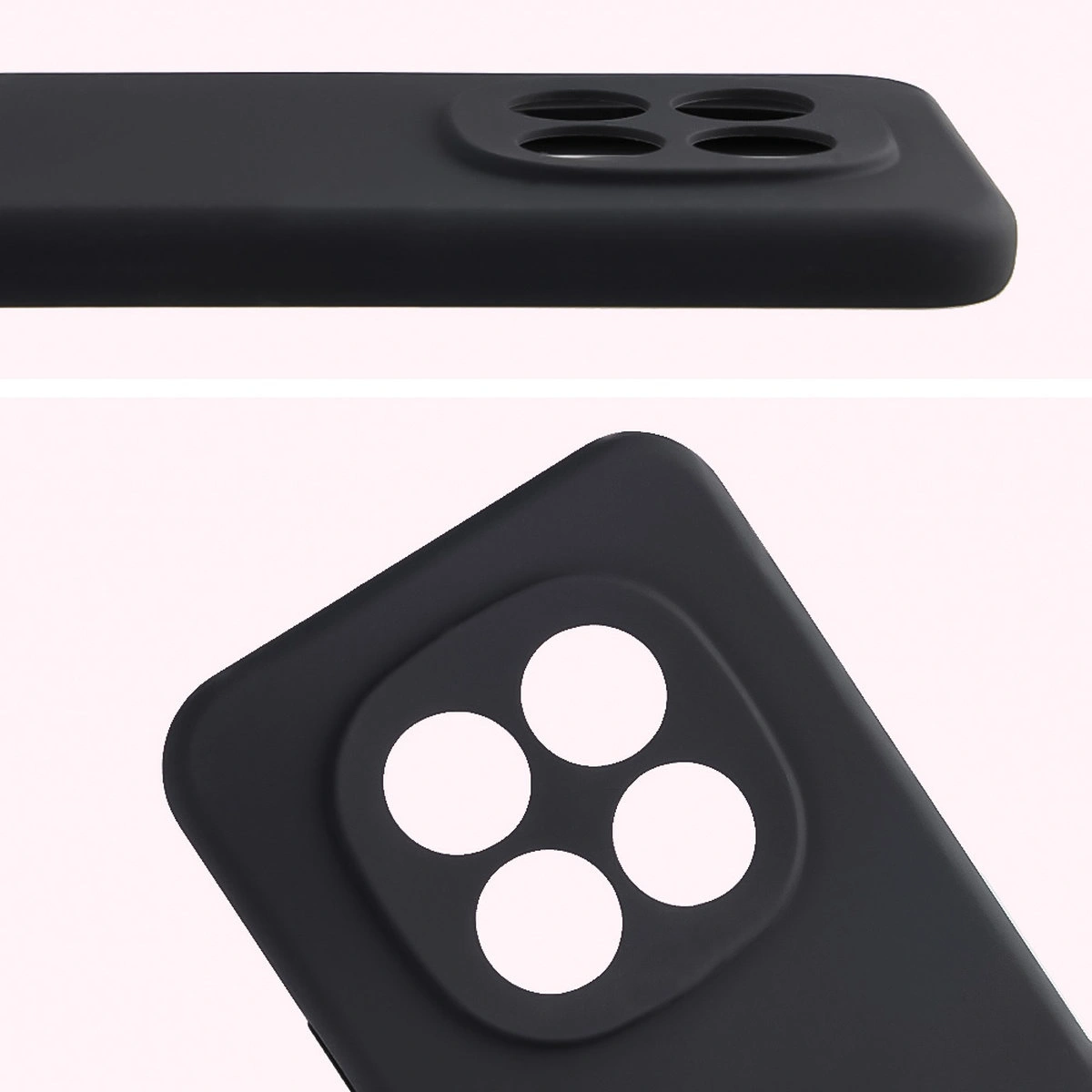 Zbliżenie na wycięcia na obiektywy w etui Bizon Soft Case do Xiaomi Redmi Note 15 Pro Plus 5G / POCO M8 Pro 5G