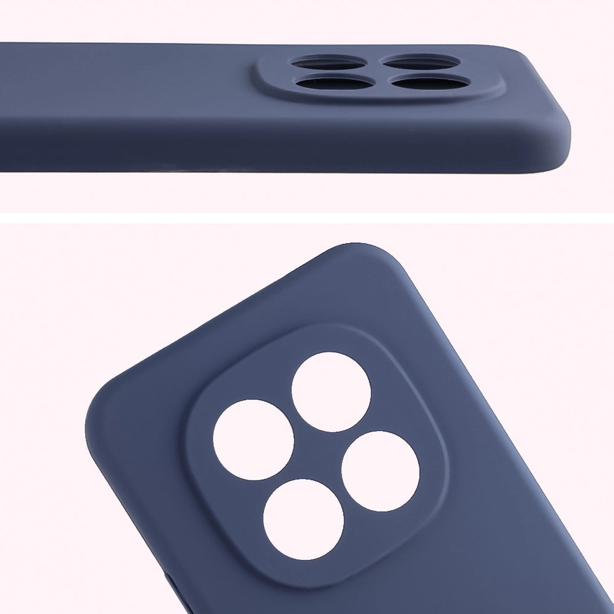 Zbliżenie na wycięcia na obiektywy w etui Bizon Soft Case do Xiaomi Redmi Note 15 Pro Plus 5G / POCO M8 Pro 5G